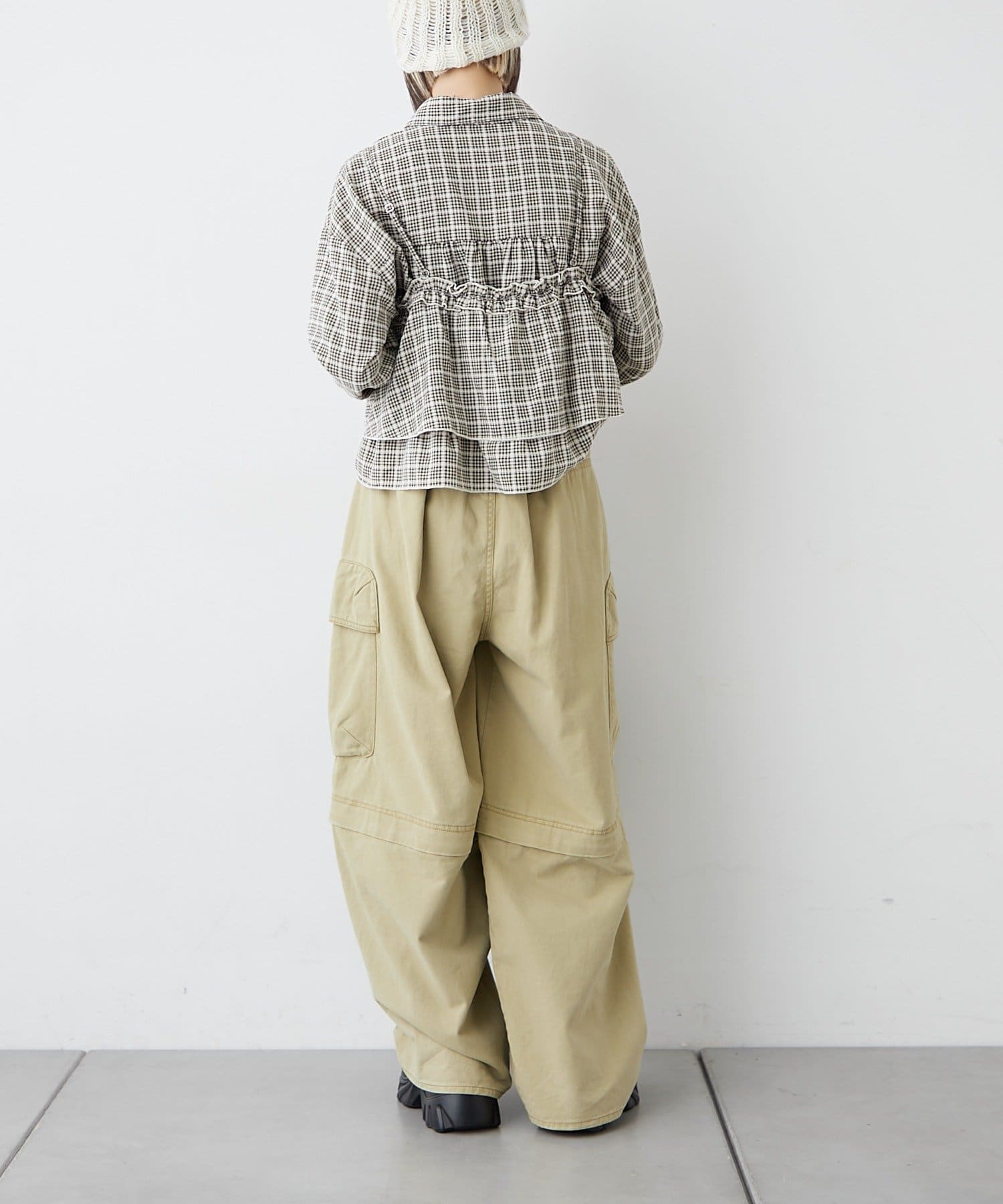 w closet(ダブルクローゼット) 【25AW/お気に入り総選挙対象アイテム】ビスチェ付きチェックシャツ