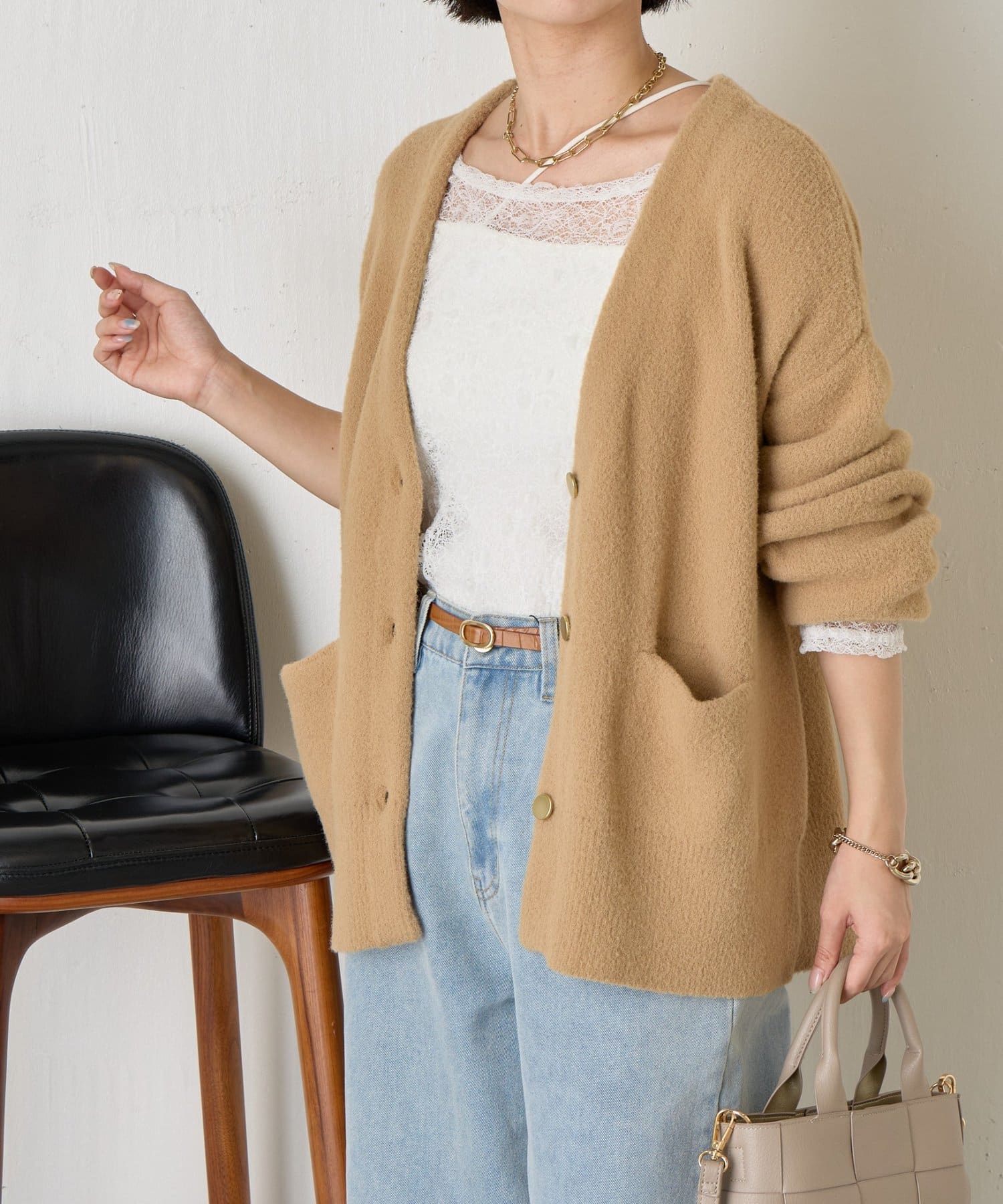 Jena　espace merveilleux(ジェナ　エスパスメルヴェイユ) ソフトタッチカーディガン