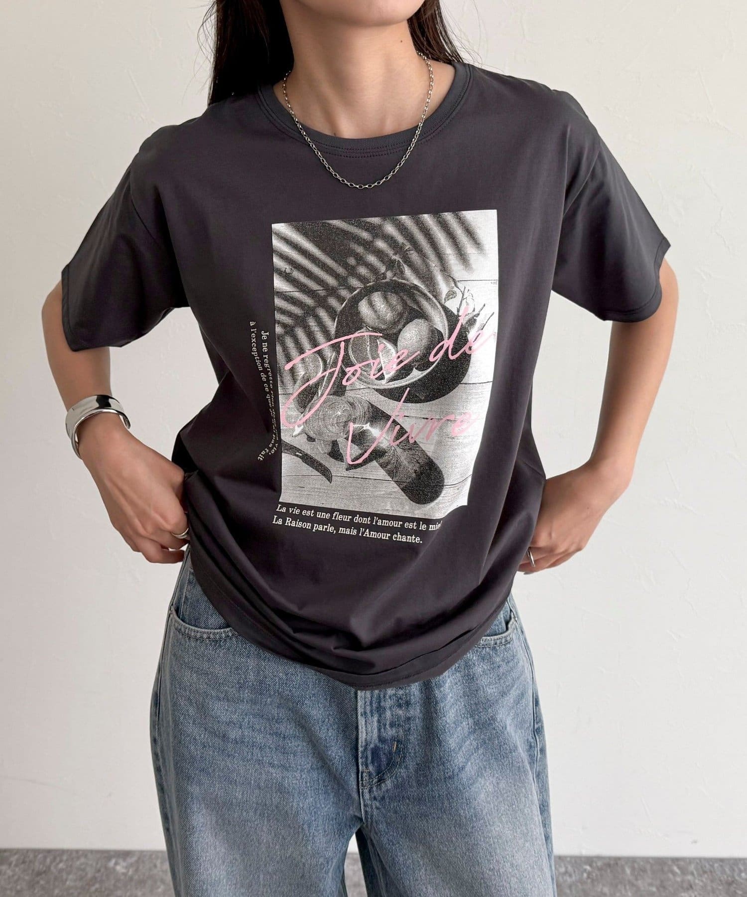 FREDY & GLOSTER(フレディ アンド グロスター) LemonPhotoシルケット半袖Tシャツ