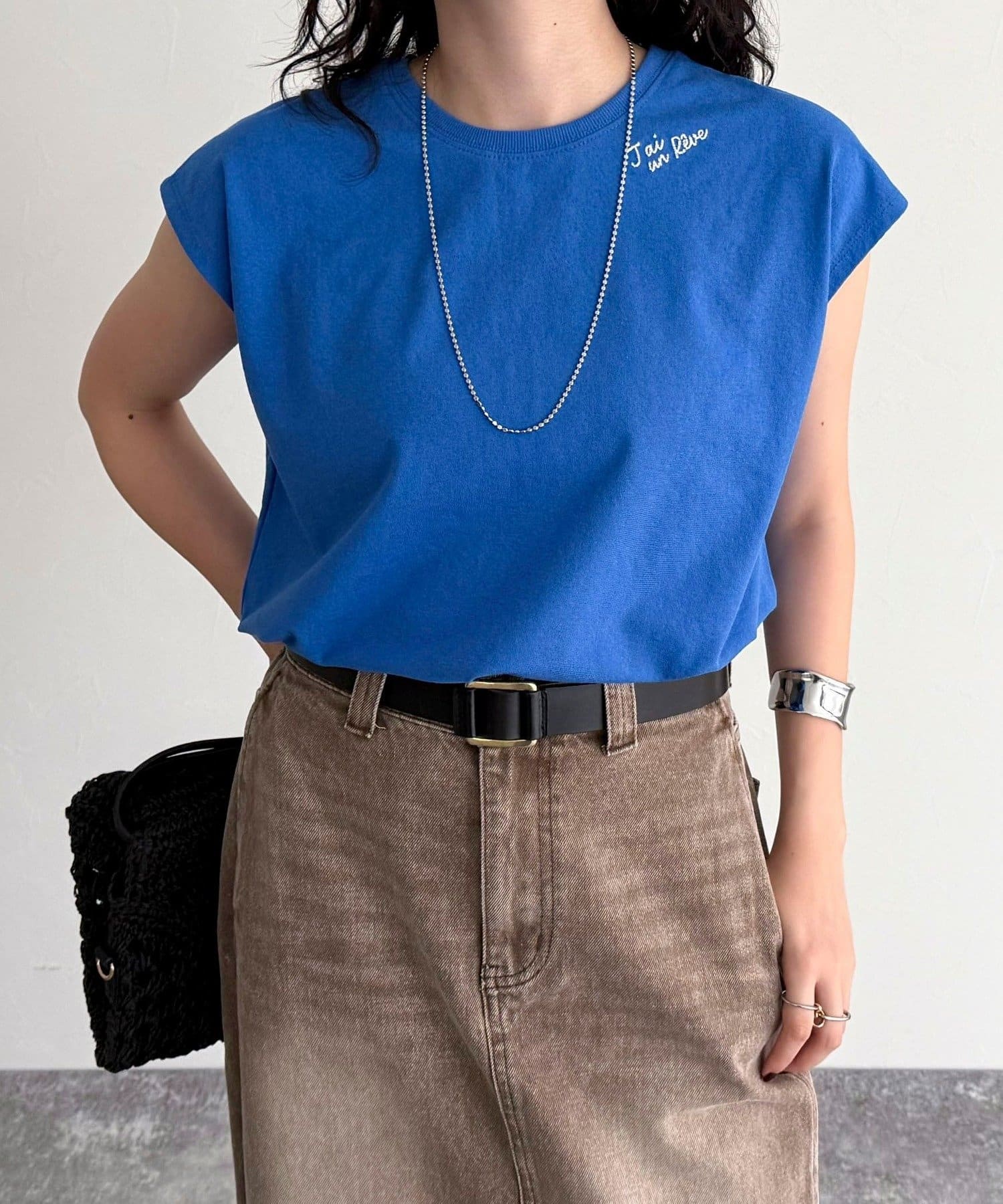 FREDY & GLOSTER(フレディ アンド グロスター) チェーン刺繍フレンチTシャツプルオーバー