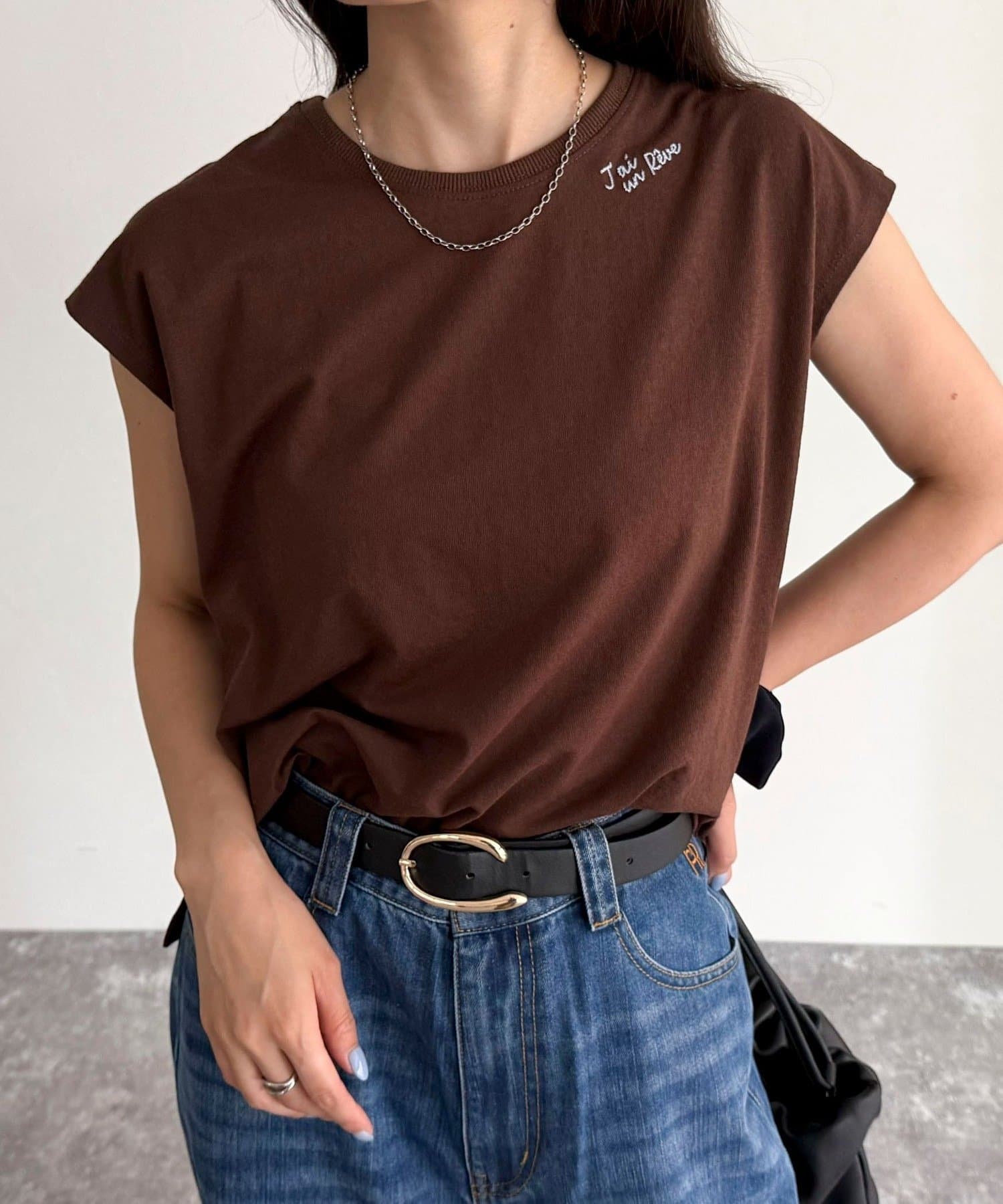 FREDY & GLOSTER(フレディ アンド グロスター) チェーン刺繍フレンチTシャツプルオーバー