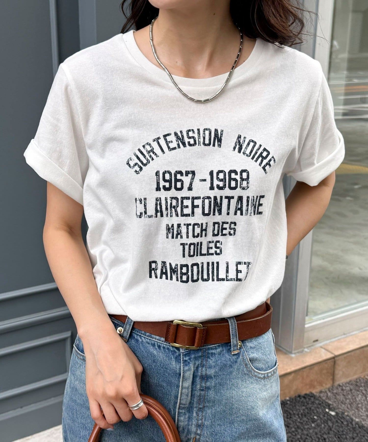 tシャツ ヴィンテージライクピグメントTシャツ レディース Ada. tシャツ バンドプリント ヴィンテージライク ピグメント T