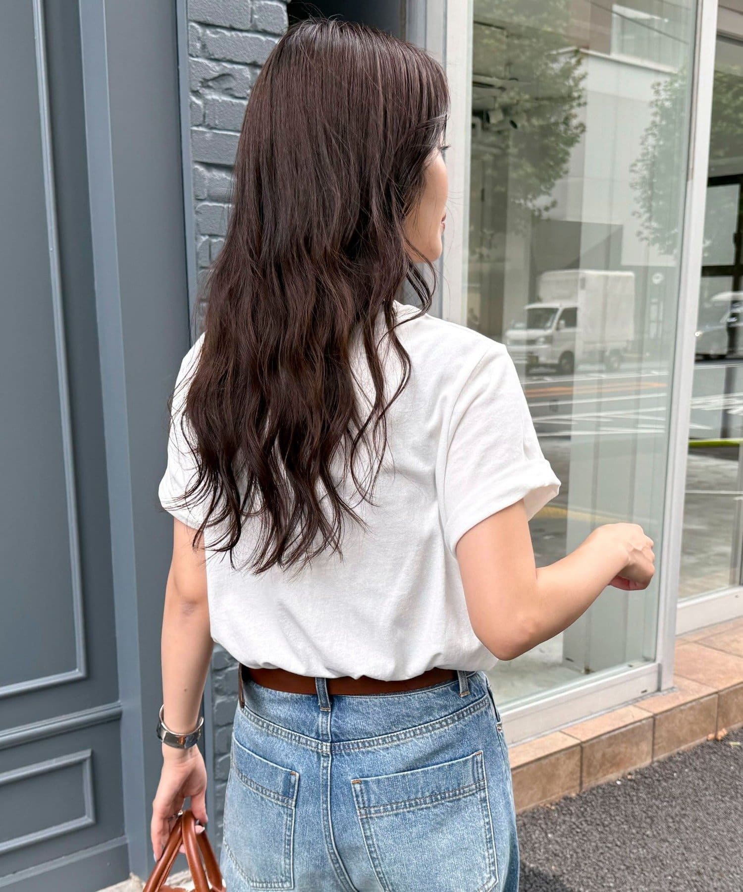 tシャツ ヴィンテージライクピグメントTシャツ レディース Ada. tシャツ バンドプリント ヴィンテージライク ピグメント T