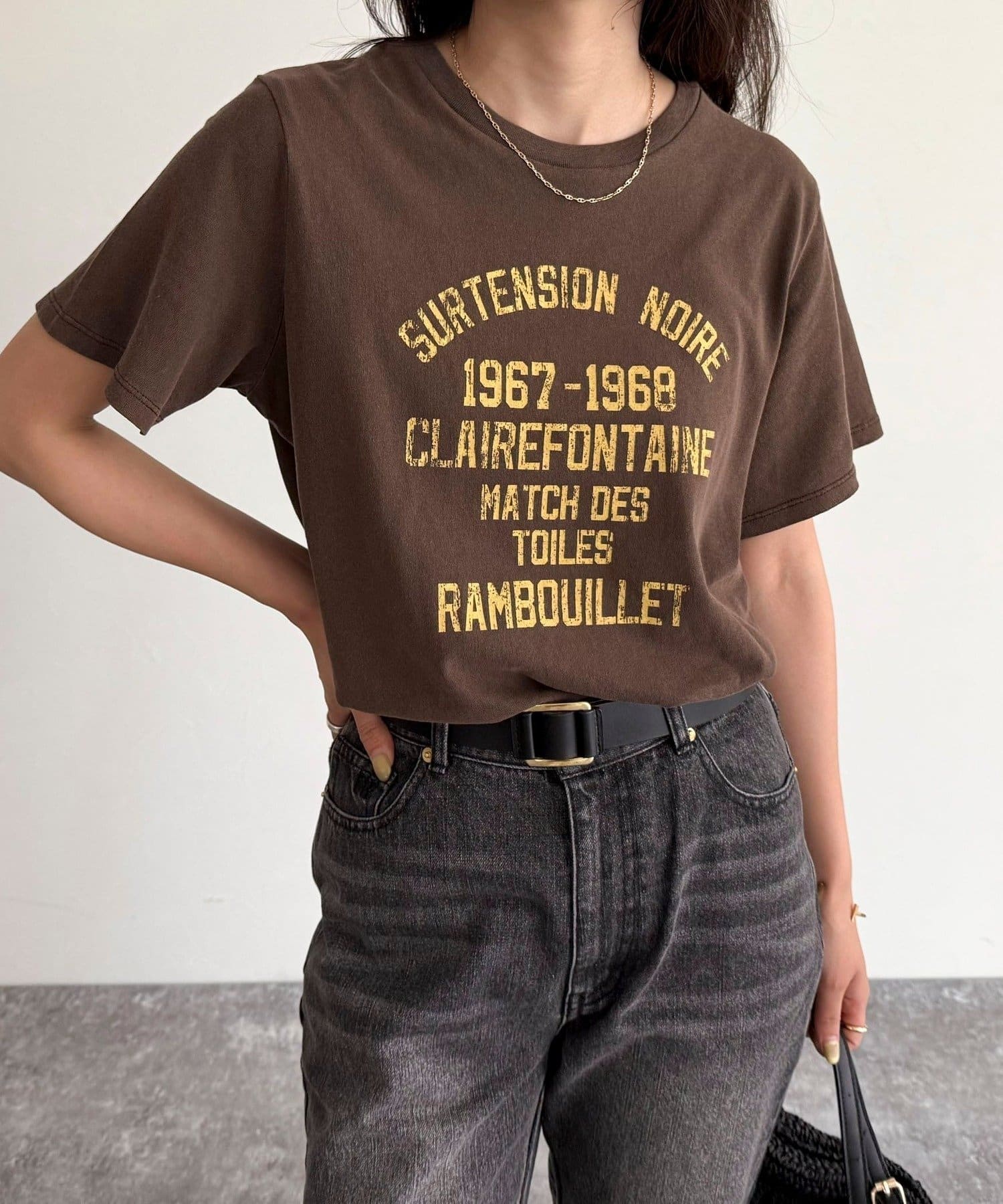 FREDY & GLOSTER(フレディ アンド グロスター) ヴィンテージライクピグメントTシャツ