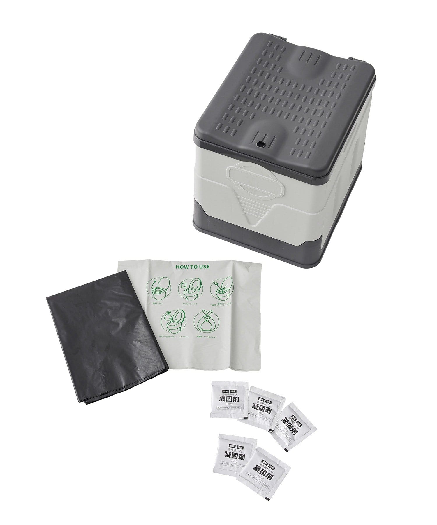 3COINS(スリーコインズ) 《WEB限定商品》折りたたみ非常用トイレ／SOBANI