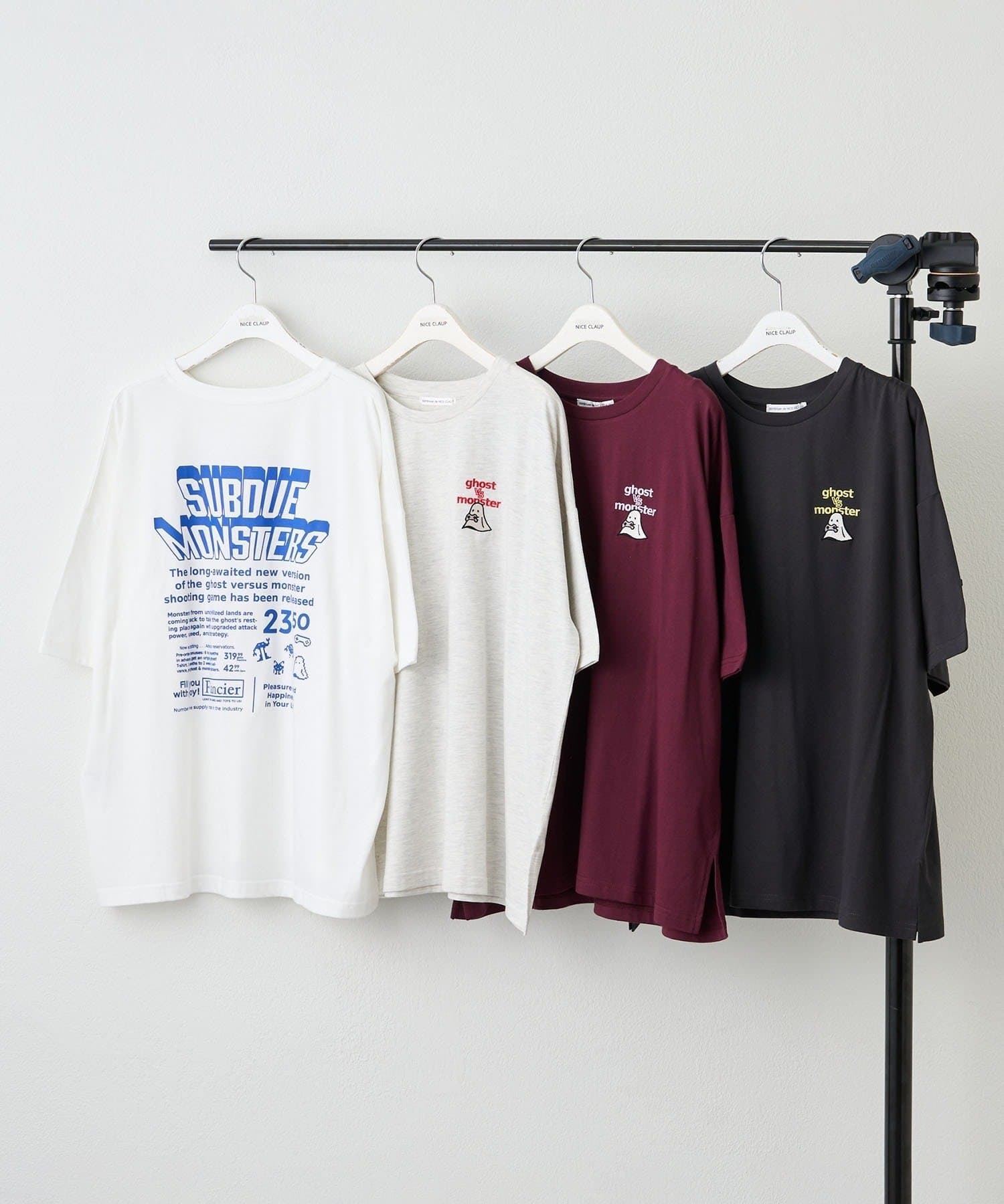 Remind me and forever(リマインドミーアンドフォーエバー) ゲームおばけ刺繍プリントTシャツ