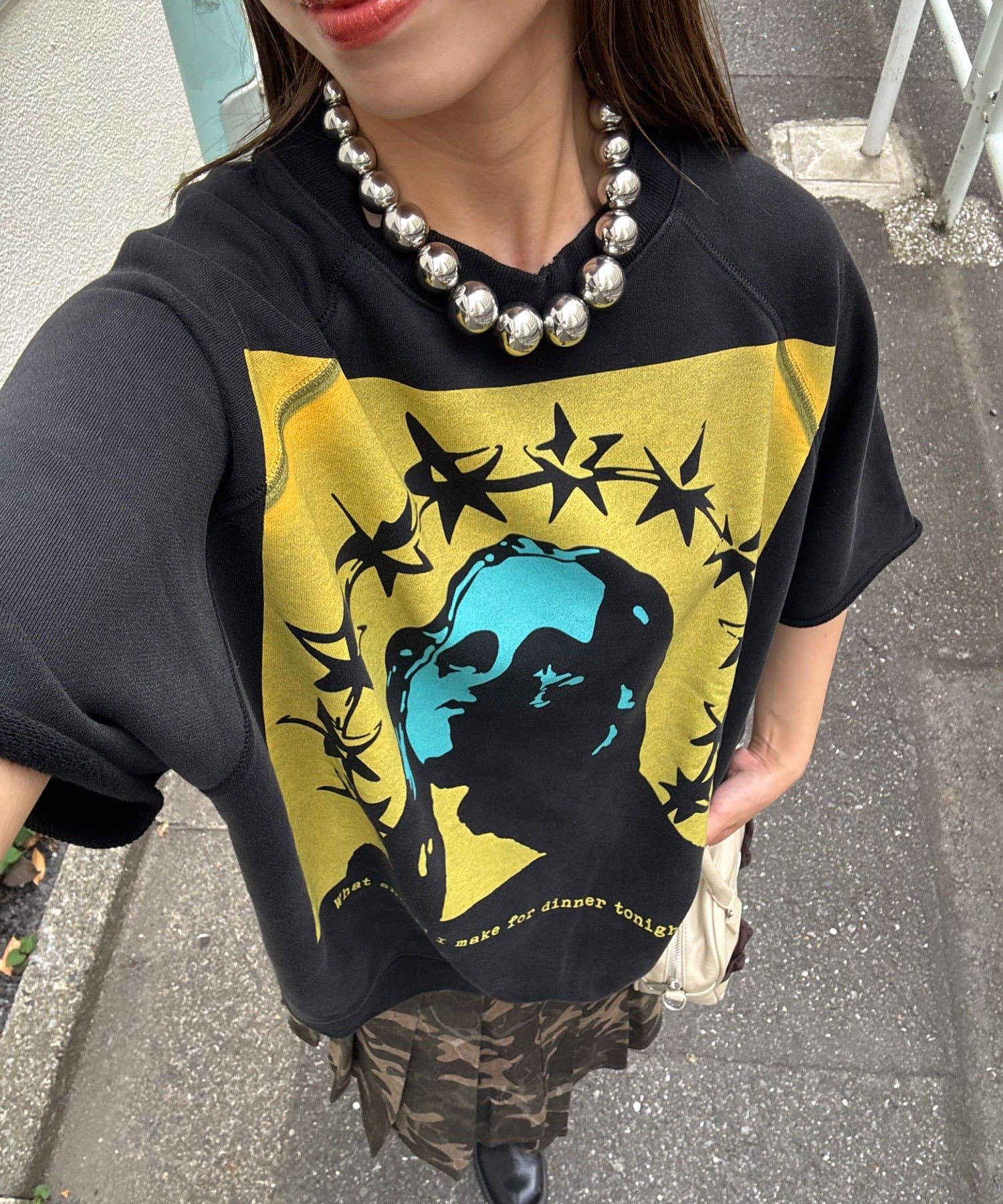 CIAOPANIC(チャオパニック) 【RePRODUCTION LABEL / リプロダクションレーベル】ショートスリーブラグランスウェット