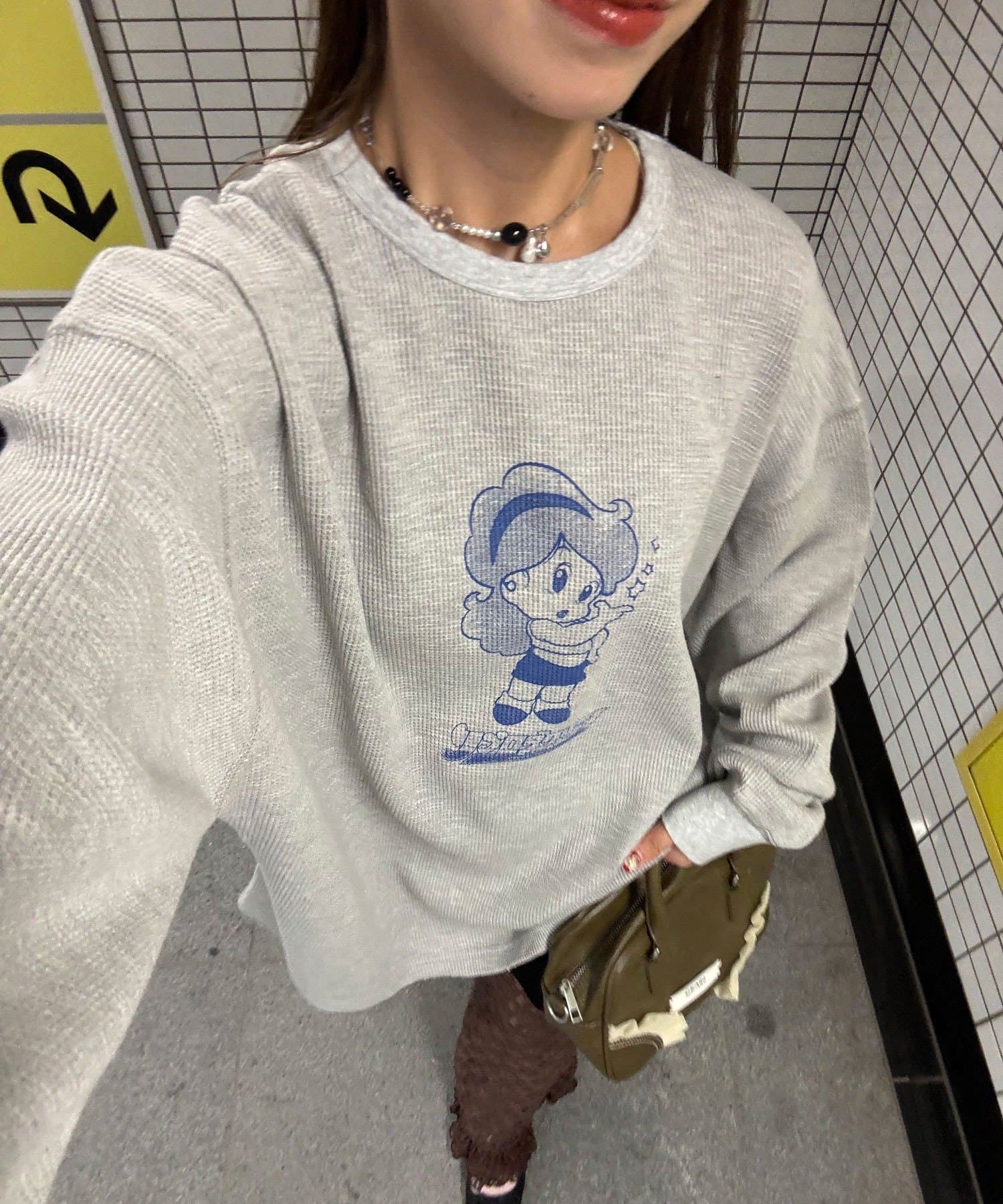CIAOPANIC(チャオパニック) 【RePRODUCTION LABEL / リプロダクションレーベル】フェードクルーネックサーマルロンT
