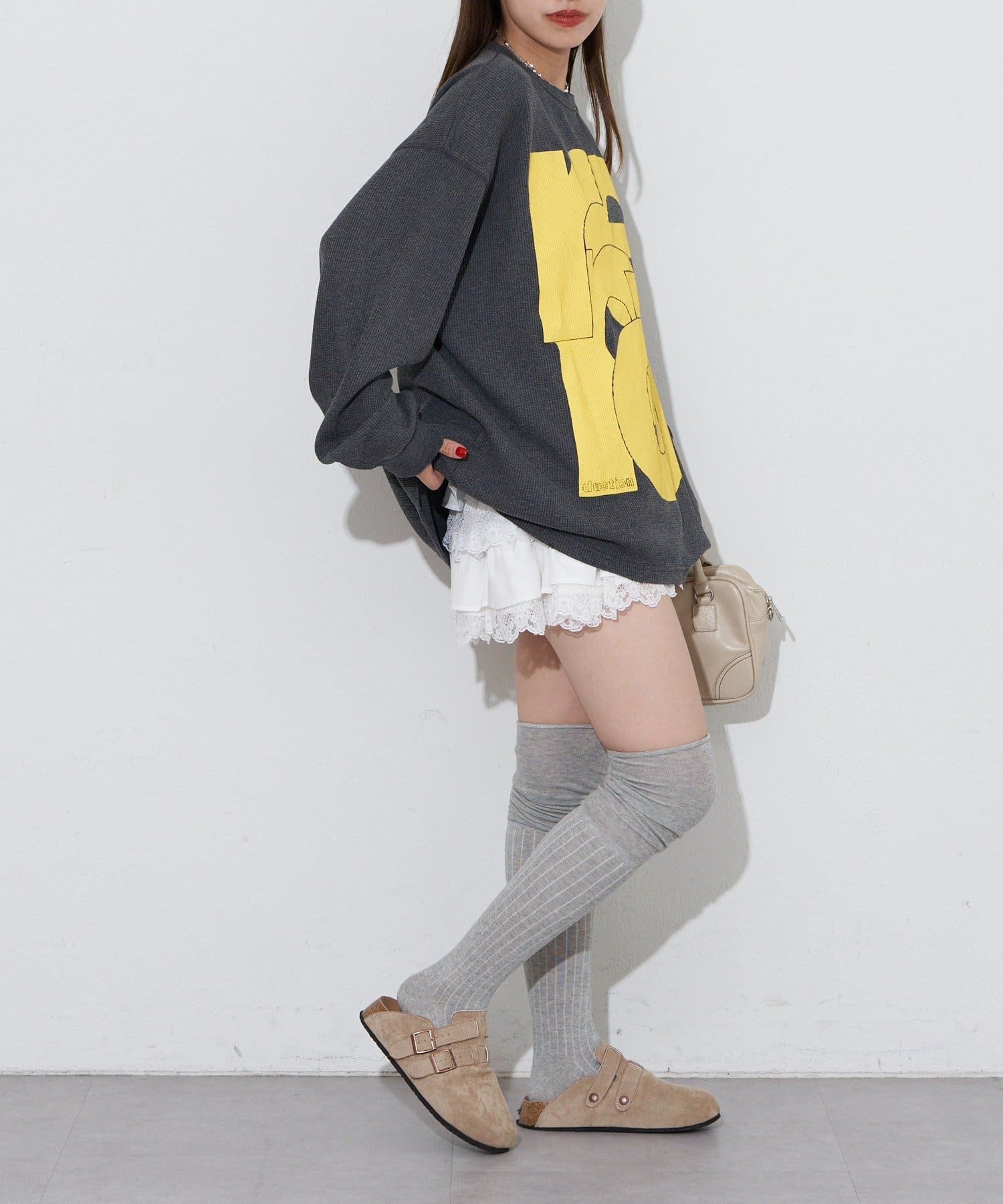 CIAOPANIC(チャオパニック) 【RePRODUCTION LABEL / リプロダクションレーベル】フェードクルーネックサーマルロンT