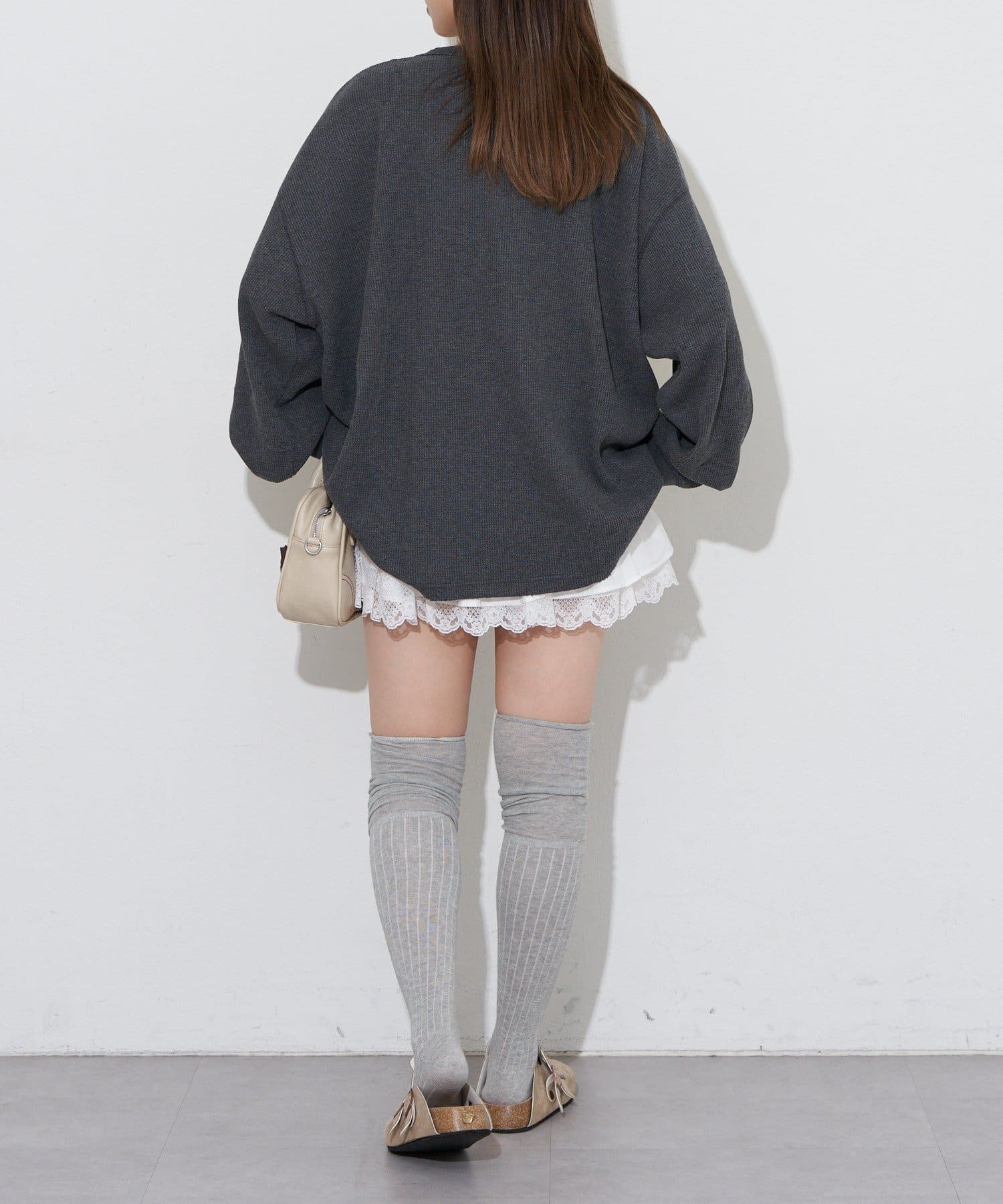CIAOPANIC(チャオパニック) 【RePRODUCTION LABEL / リプロダクションレーベル】フェードクルーネックサーマルロンT