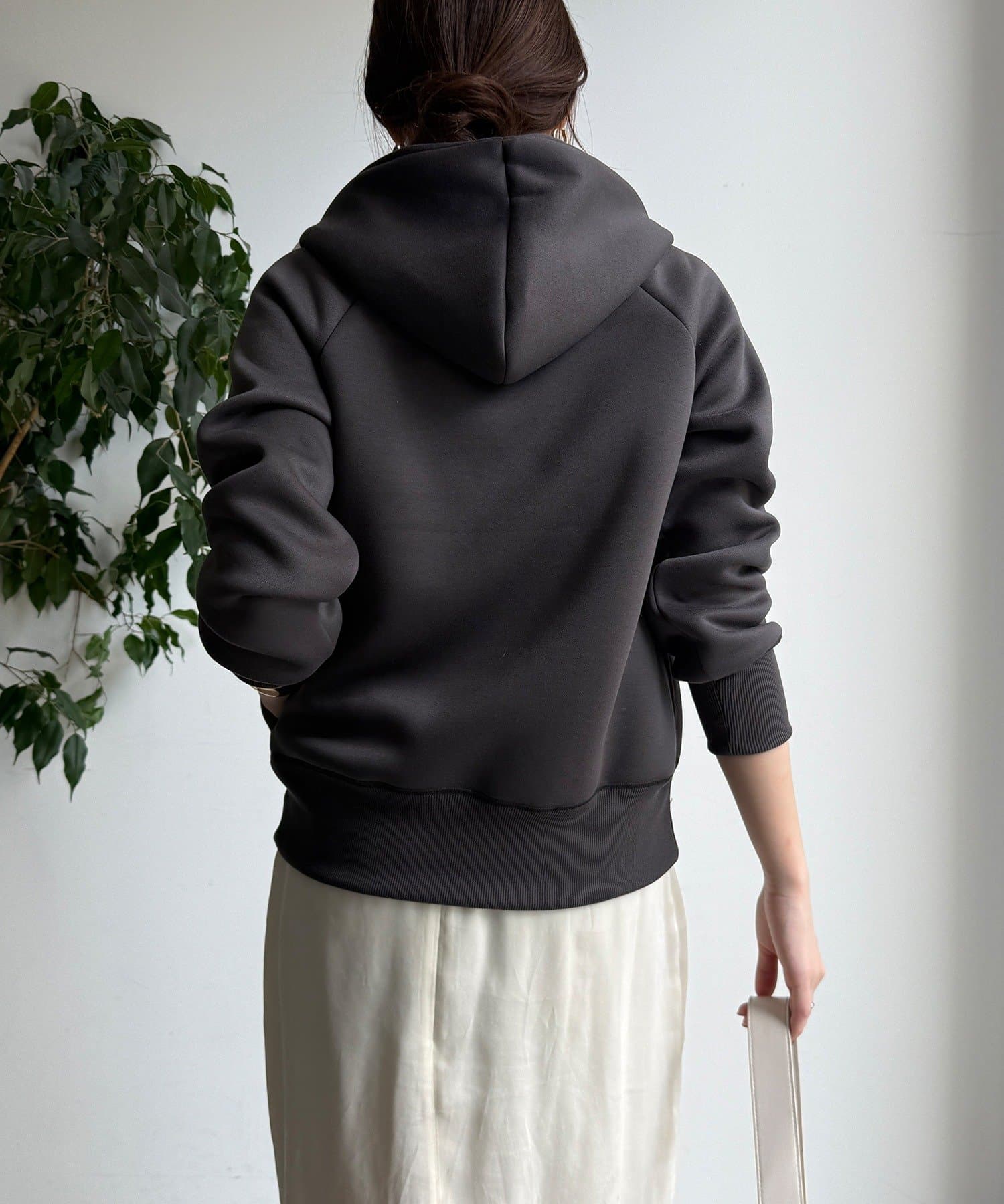 DOUDOU(ドゥドゥ) プラムダンボールジップフーディー