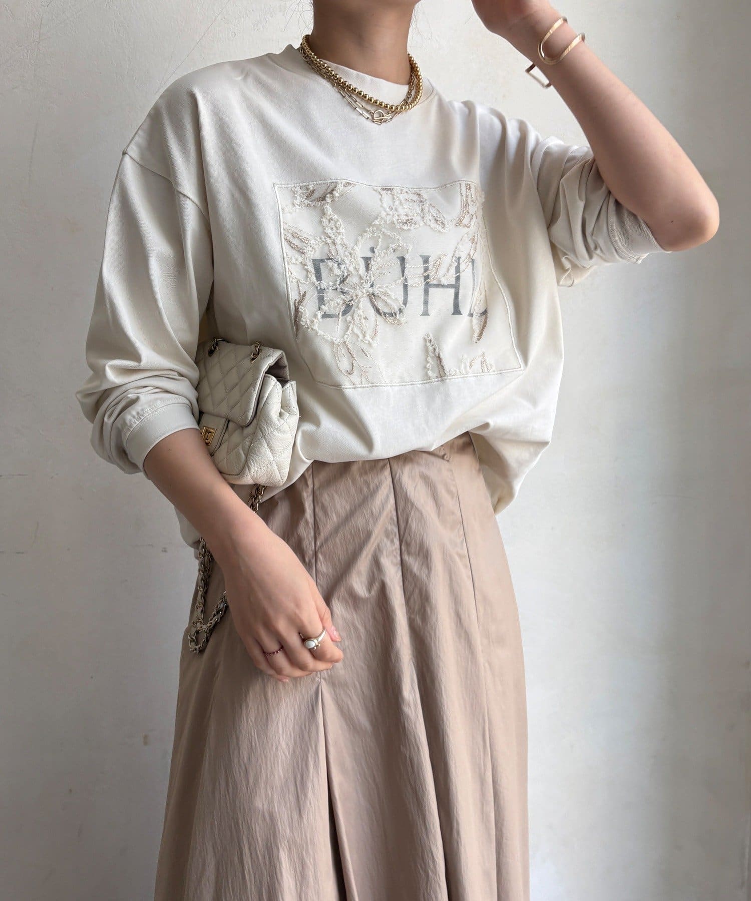 DOUDOU(ドゥドゥ) 【WEB限定】レースロゴロンTEE
