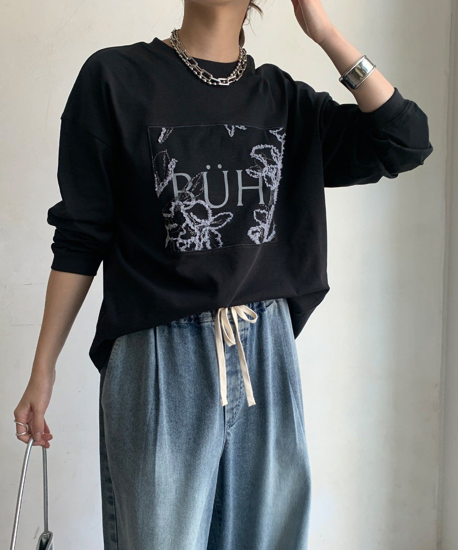 DOUDOU(ドゥドゥ) 【WEB限定】レースロゴロンTEE