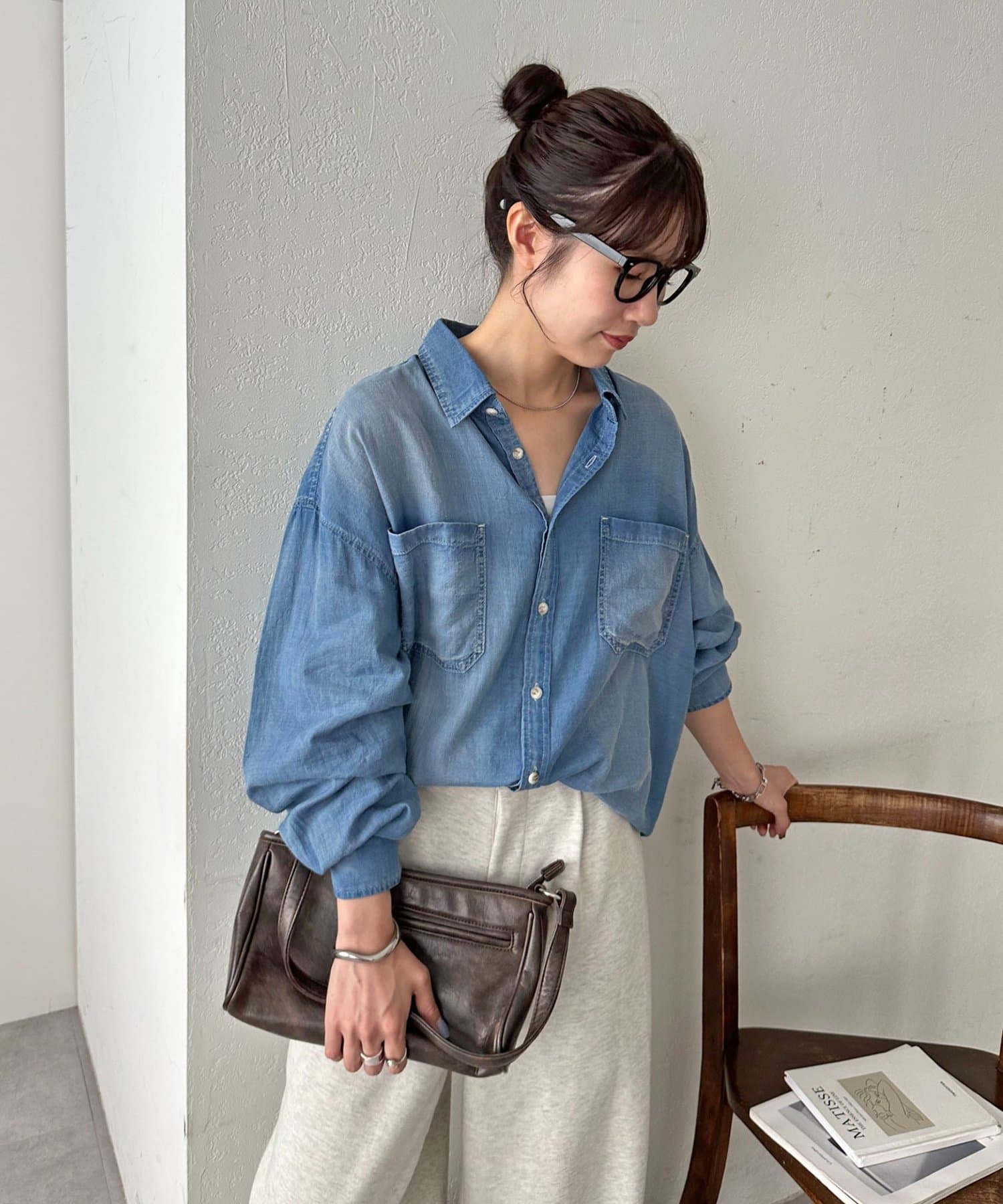 今から着れる♪/ユニセックス】シアーデニムオーバーシャツ