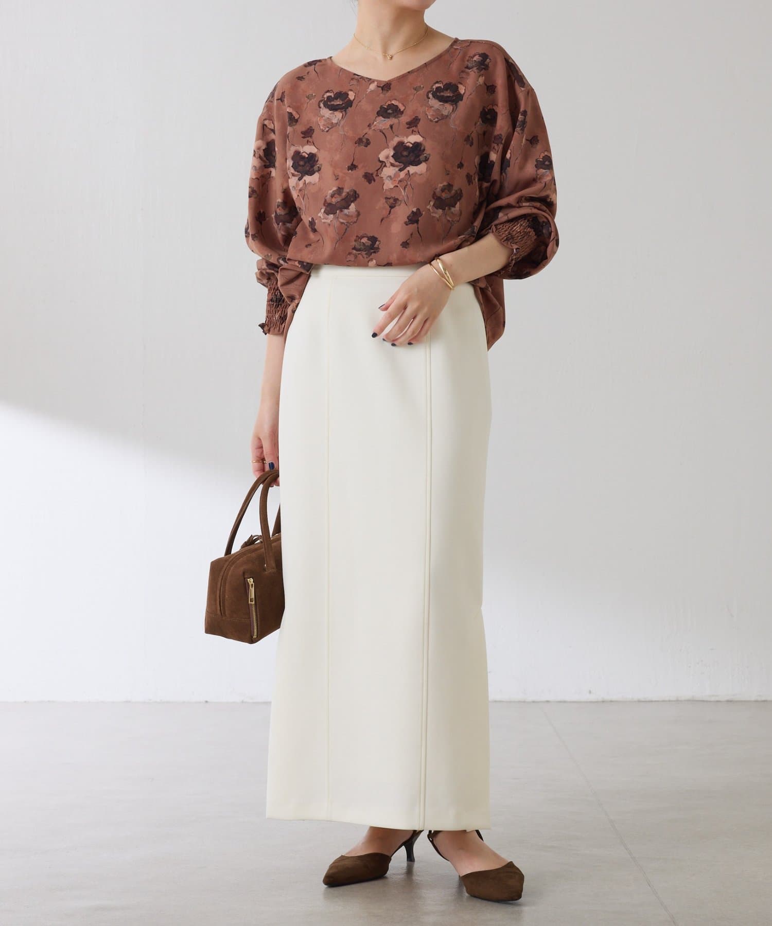COLLAGE GALLARDAGALANTE ノーカラーブラウス SIZE F COLLAGE GALLARDAGALANTE 「COLLAGE GALLARDAGALANTE」 長袖