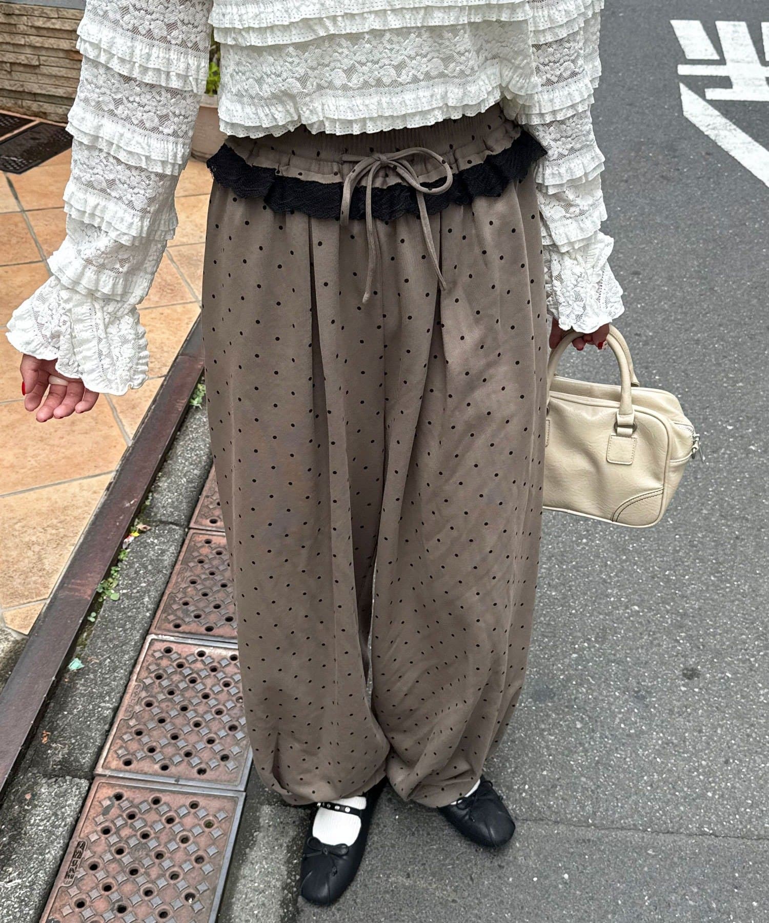 CIAOPANIC(チャオパニック) ドットカーブスウェットパンツ