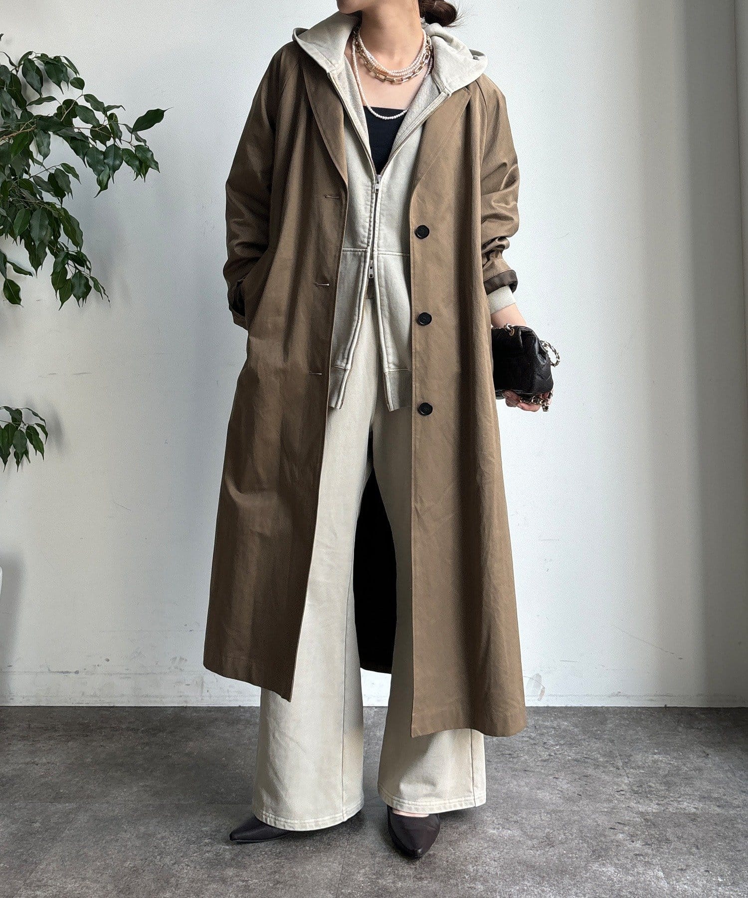 DOUDOU(ドゥドゥ) ライナー付ロングトレンチコート