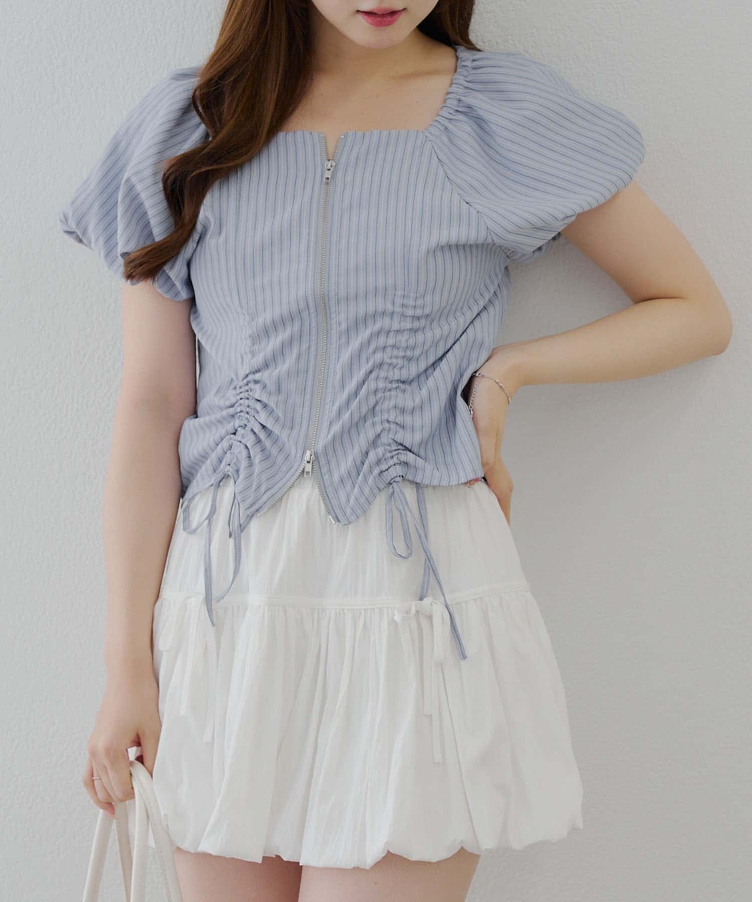 NICE CLAUP / OLIVE des OLIVE OUTLET(ナイスクラップ  / オリーブ デ オリーブ アウトレット) WZIPドロストブラウス