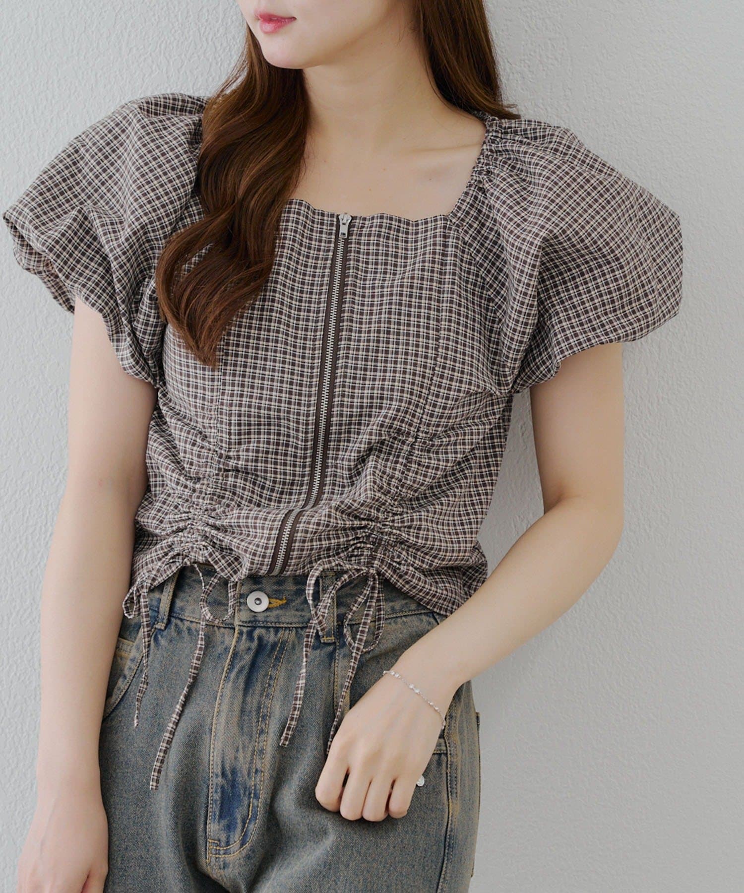 NICE CLAUP / OLIVE des OLIVE OUTLET(ナイスクラップ  / オリーブ デ オリーブ アウトレット) WZIPドロストブラウス