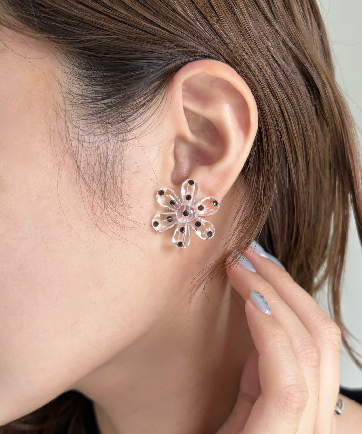Lattice(ラティス) ドットフラワーピアス