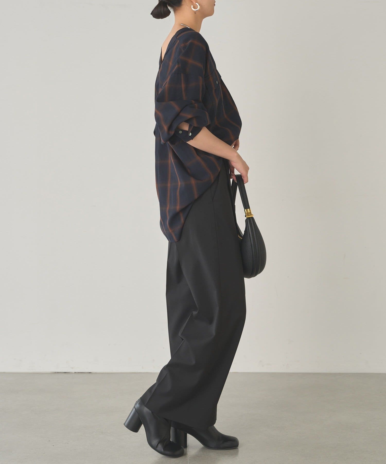 LOUNGEDRESS(ラウンジドレス) オンブレチェックシャツ