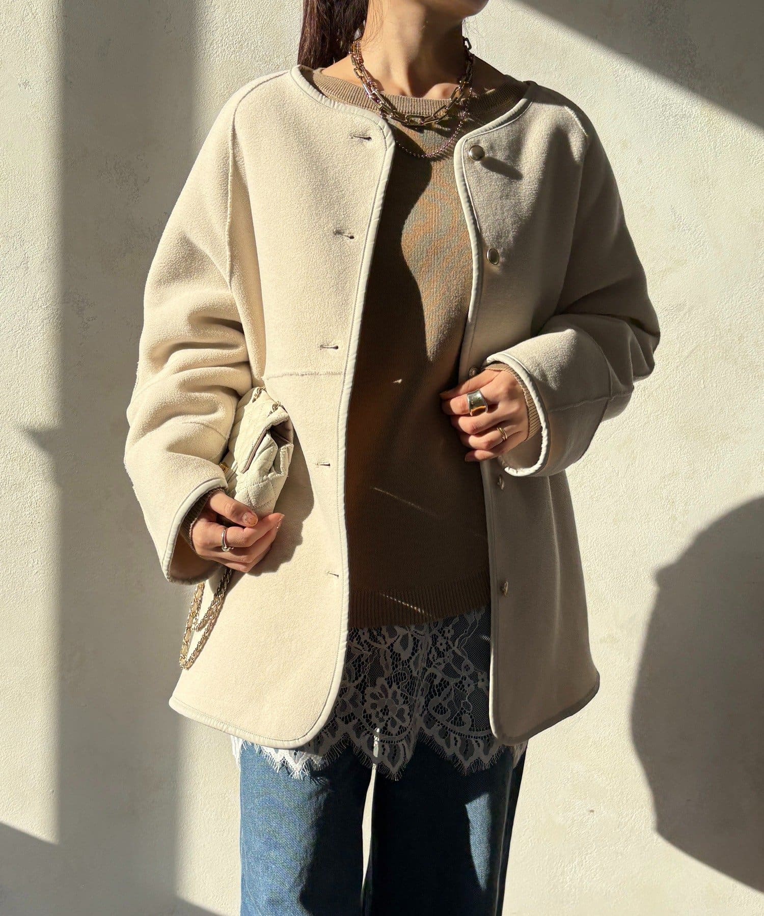 DOUDOU(ドゥドゥ) リバーシブルボアコート