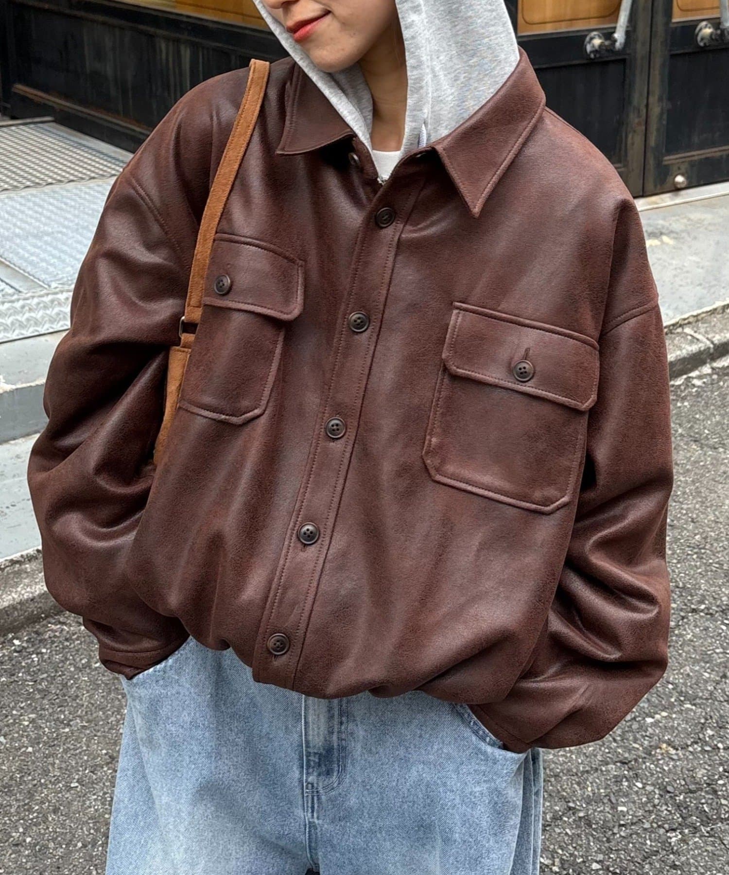 CIAOPANIC TYPY(チャオパニックティピー) 【UNISEX】レザーシャツジャケット