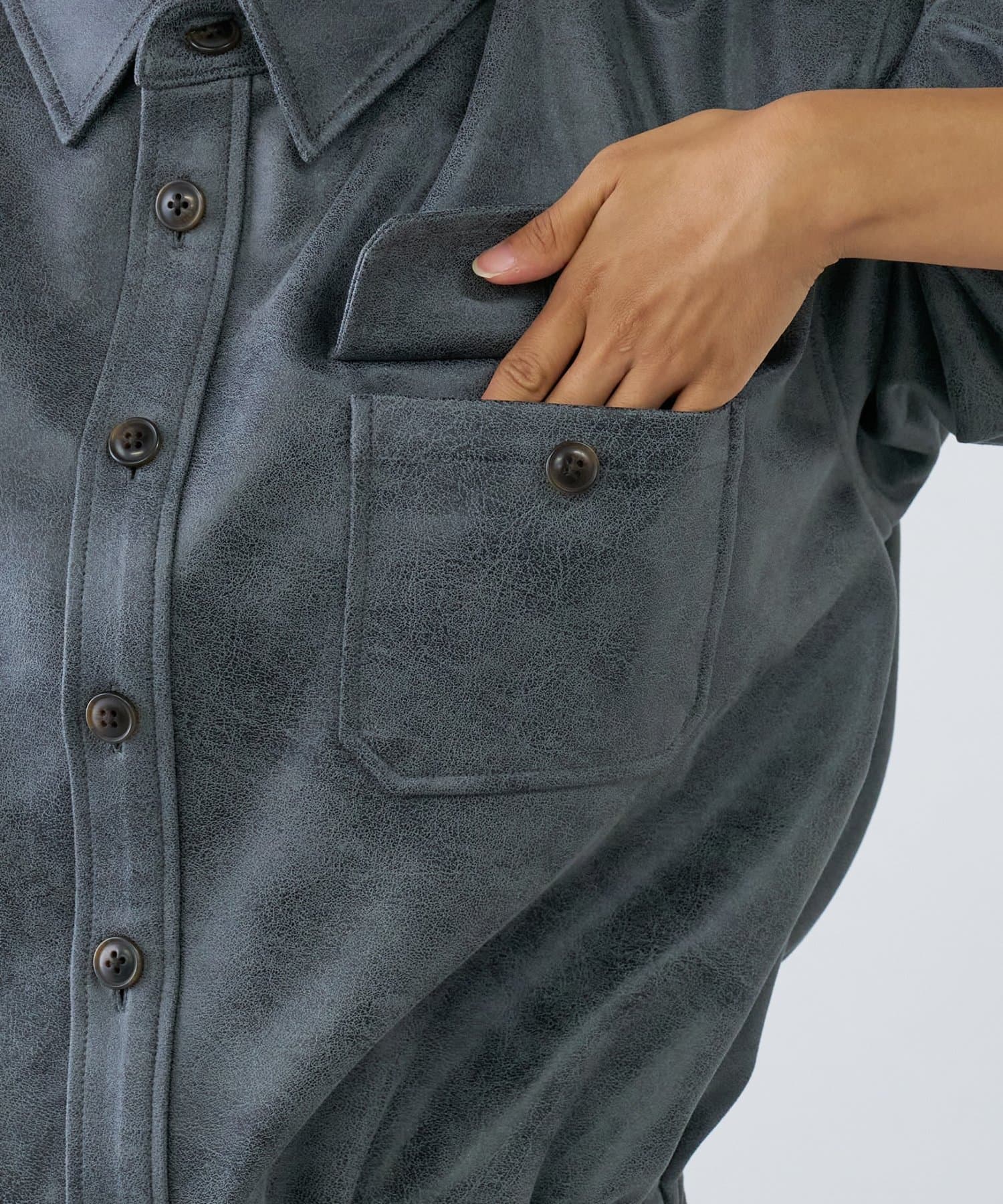 CIAOPANIC TYPY(チャオパニックティピー) 【UNISEX】レザーシャツジャケット