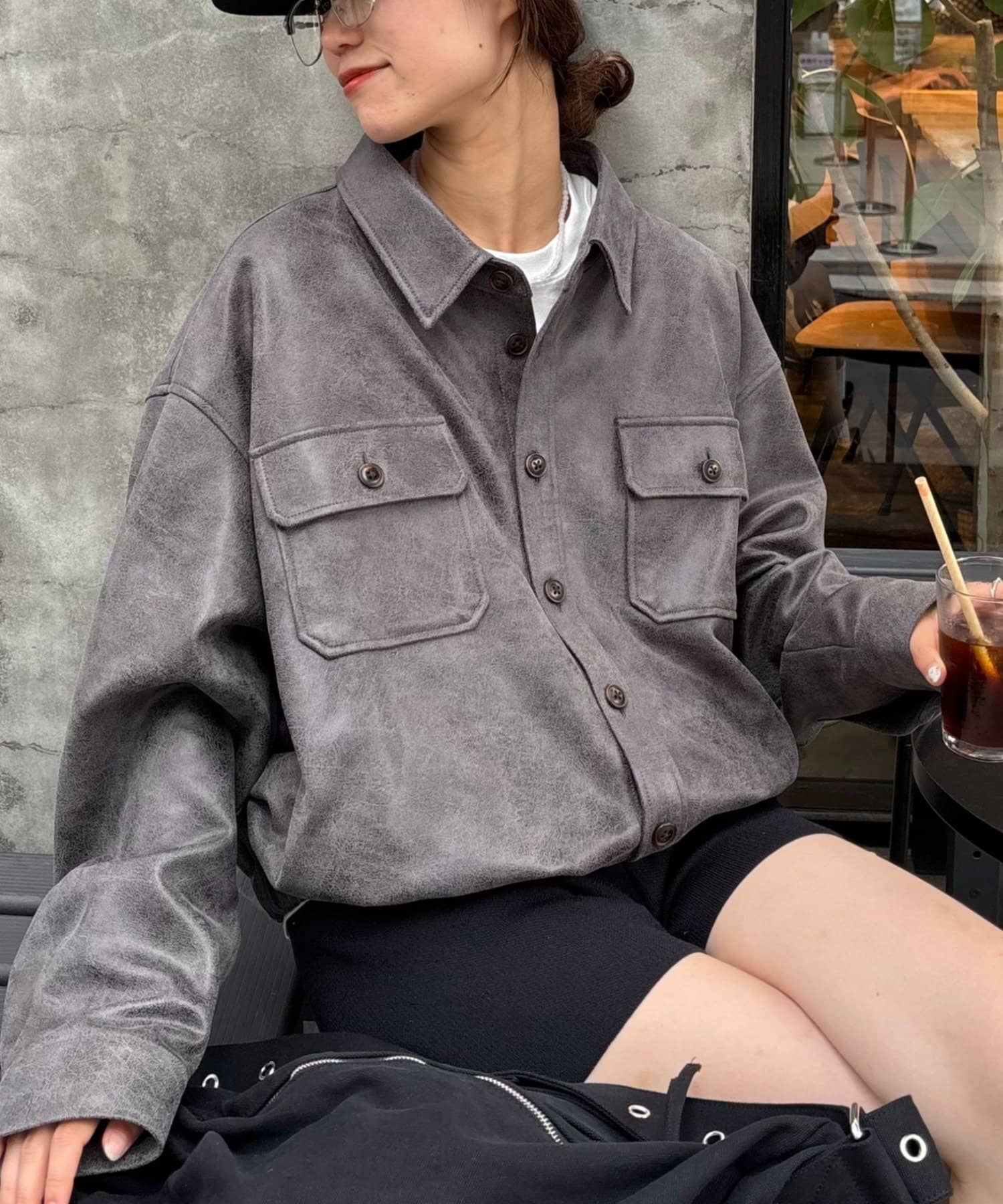 CIAOPANIC TYPY(チャオパニックティピー) 【UNISEX】レザーシャツジャケット