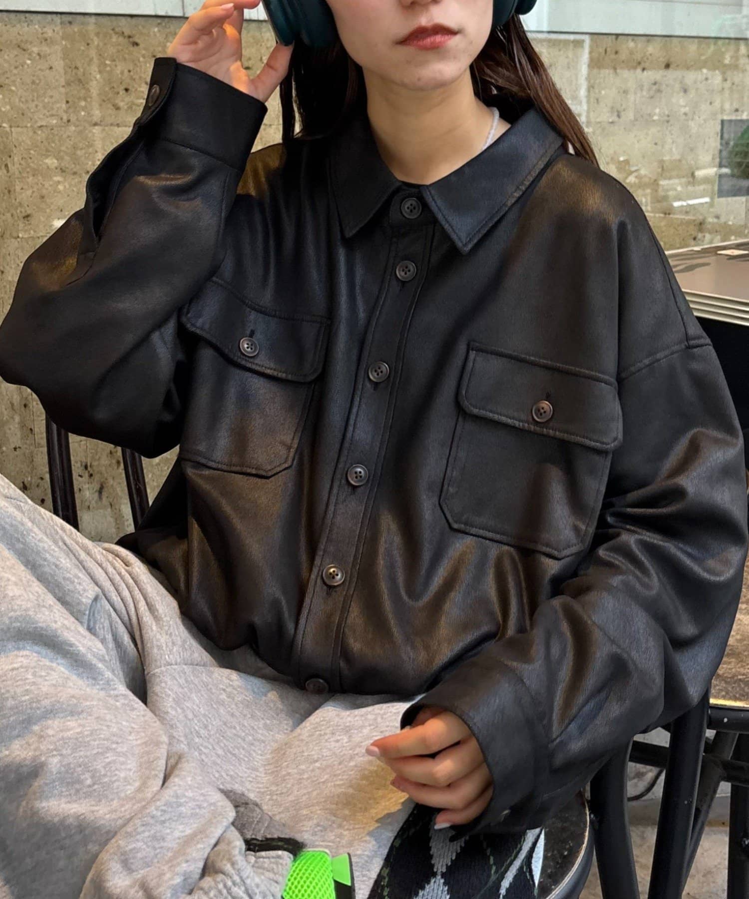 CIAOPANIC TYPY(チャオパニックティピー) 【UNISEX】レザーシャツジャケット