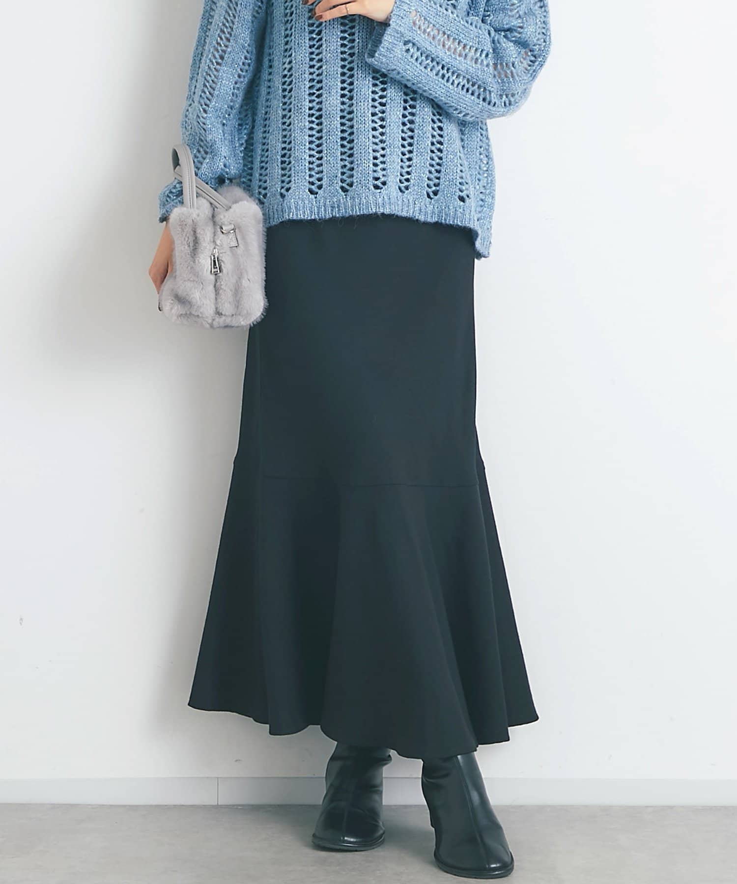 un dix cors(アンディコール) 《低身長サイズあり・美シルエット》バックスリットマーメイドロングスカート