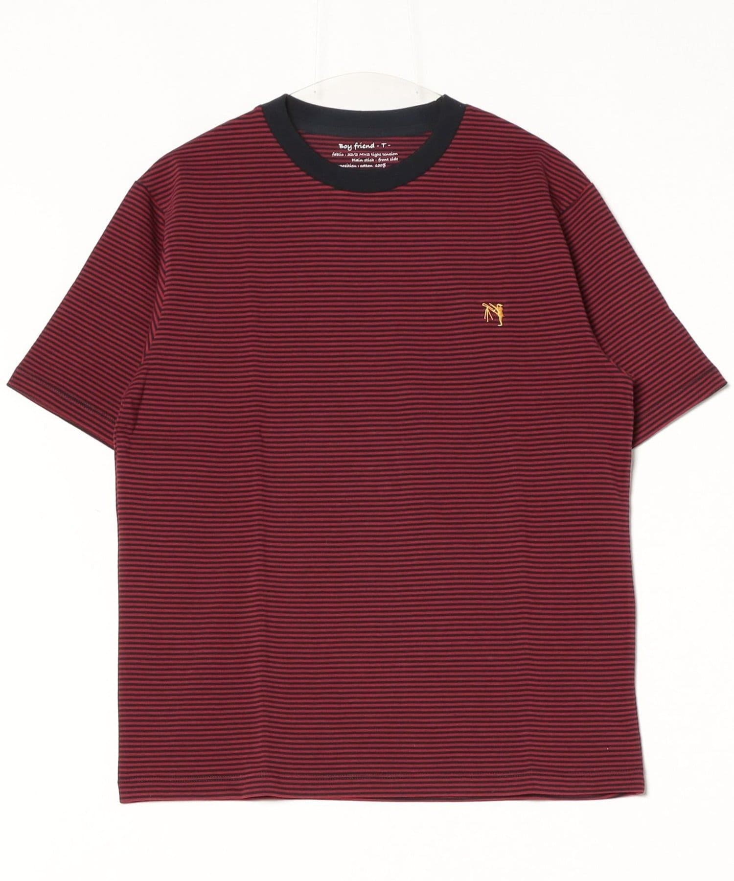 FREDY & GLOSTER(フレディ アンド グロスター) 【GLOSTER/グロスター】BOY刺繍入り ボーイフレンドTシャツ