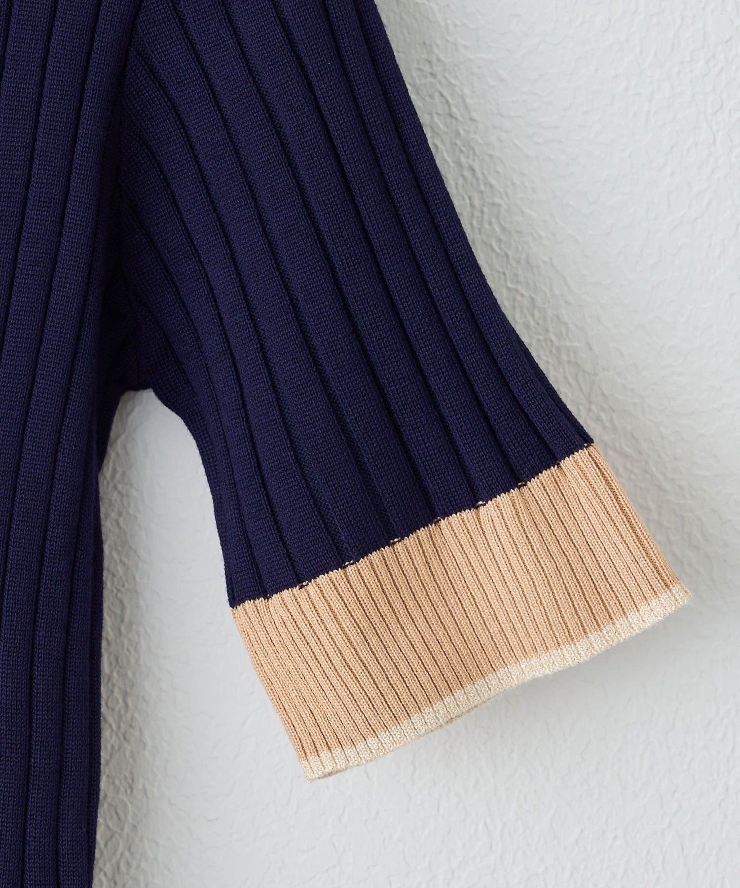 Remind me and forever(リマインドミーアンドフォーエバー) プチプラ！リブ配色ラメラインプルオーバー