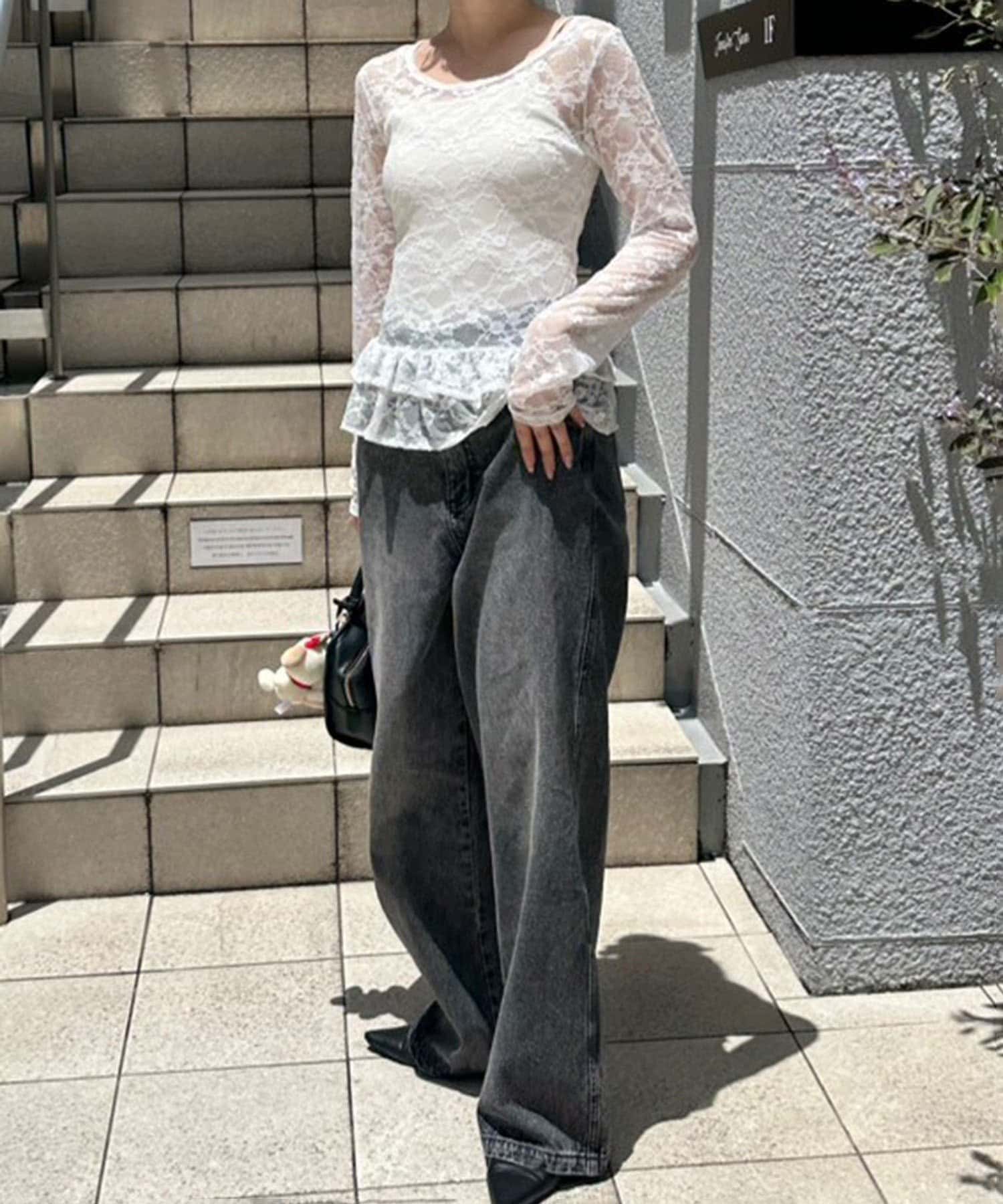 Remind me and forever(リマインドミーアンドフォーエバー) 【サイズ展開有】バギーデニムパンツ
