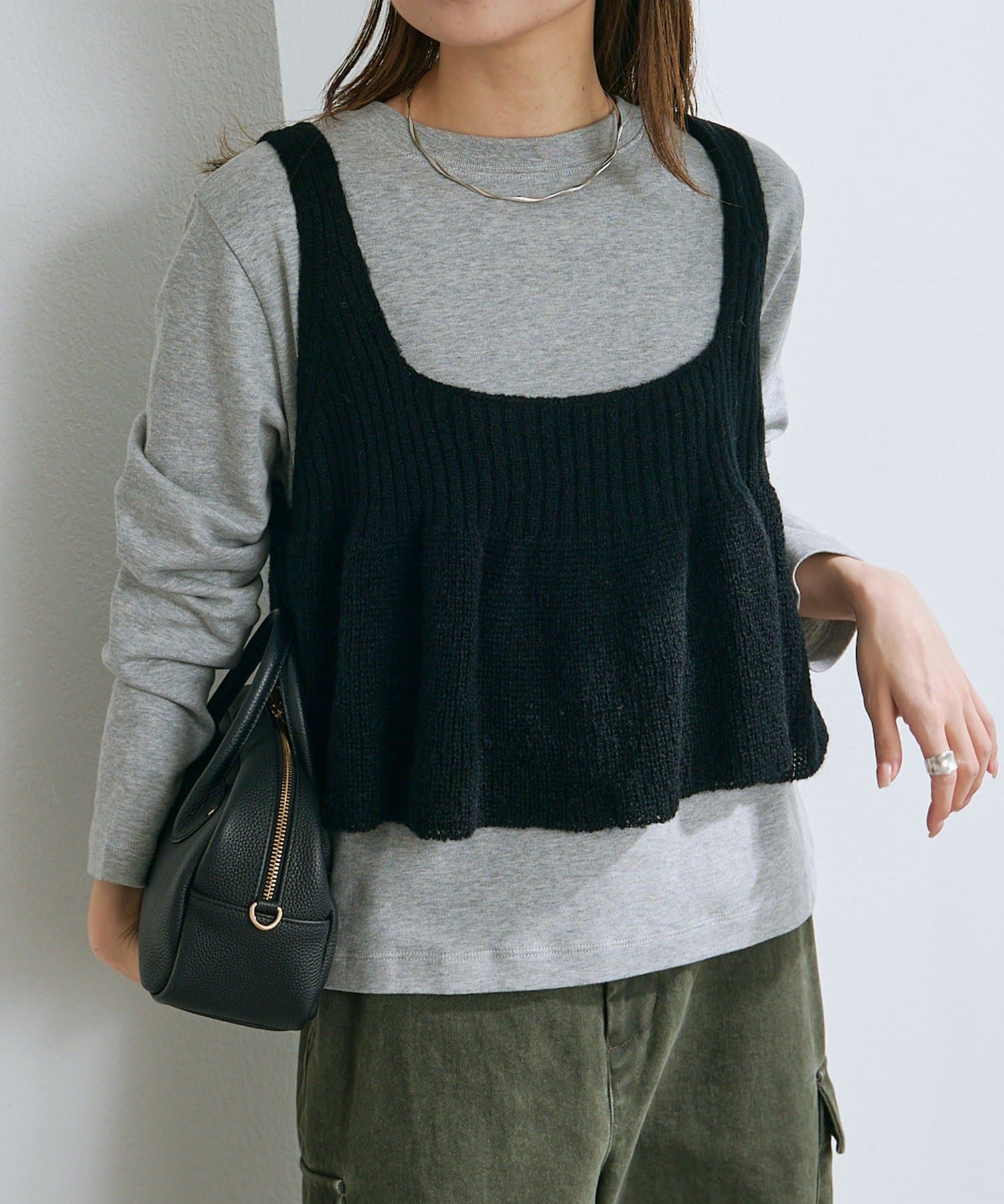 PUAL CE CIN(ピュアルセシン) 【25AW新色展開/リバイバル】ニットフレアビスチェ