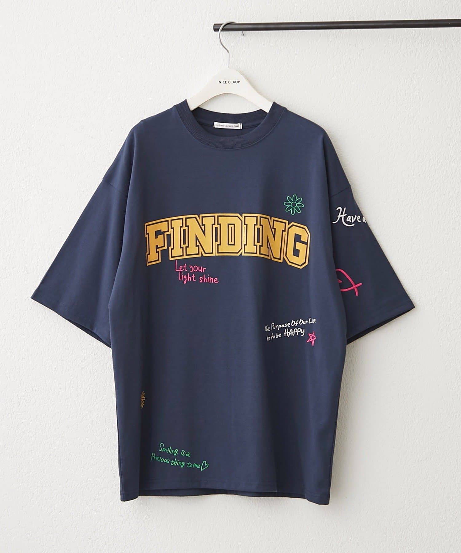 フロッキーロゴ&刺繍Tシャツ | Remind me and forever