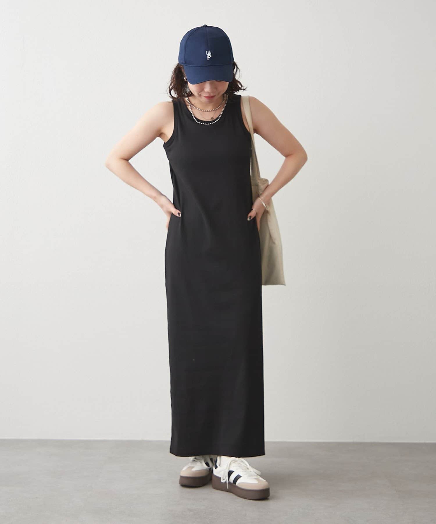 Remind me and forever(リマインドミーアンドフォーエバー) 一枚でらくちん！カップ付ノースリーブワンピース