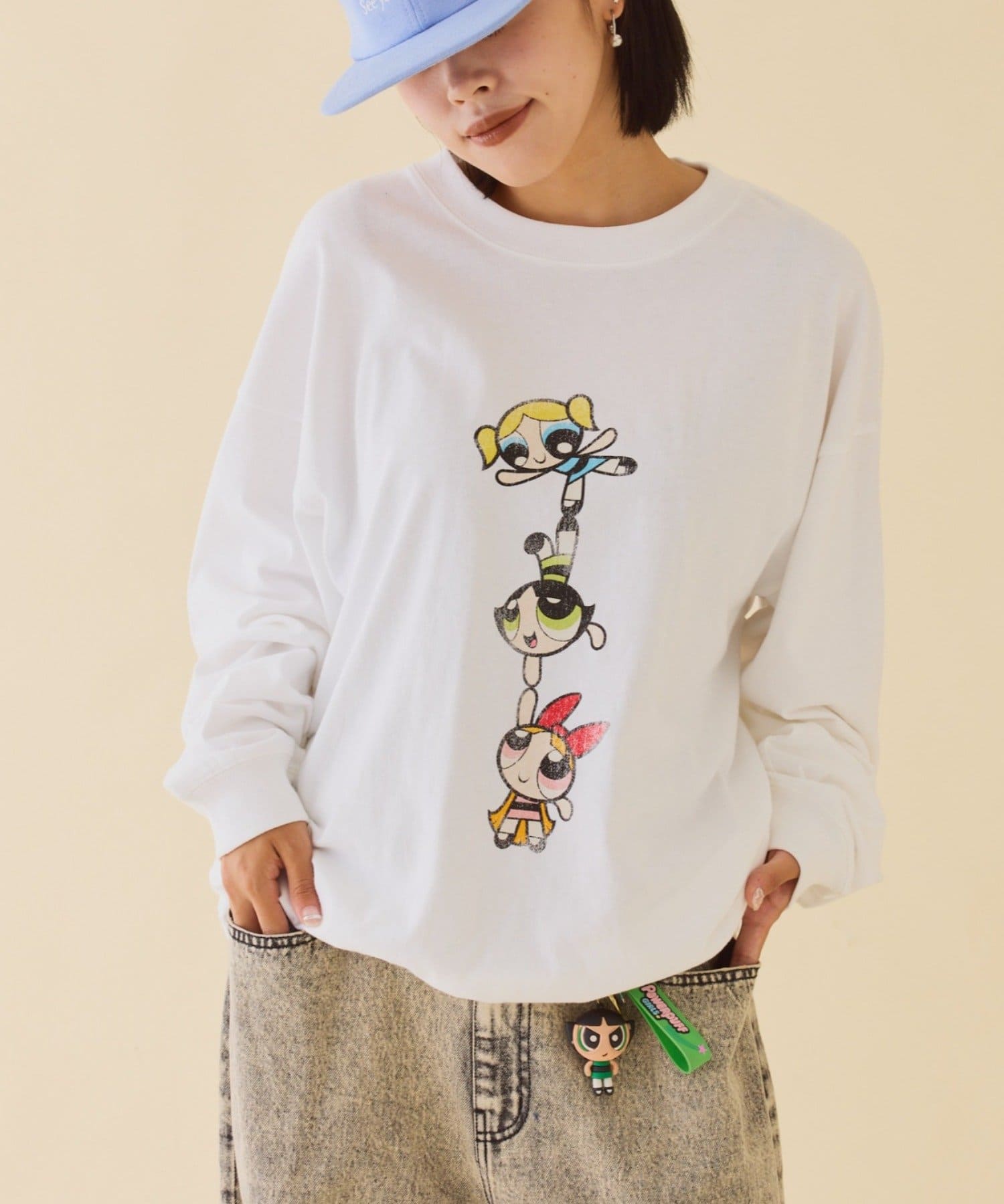 CIAOPANIC TYPY(チャオパニックティピー) 【WEB限定】【DISCUS×パワーパフガールズ】BIGロンTEE