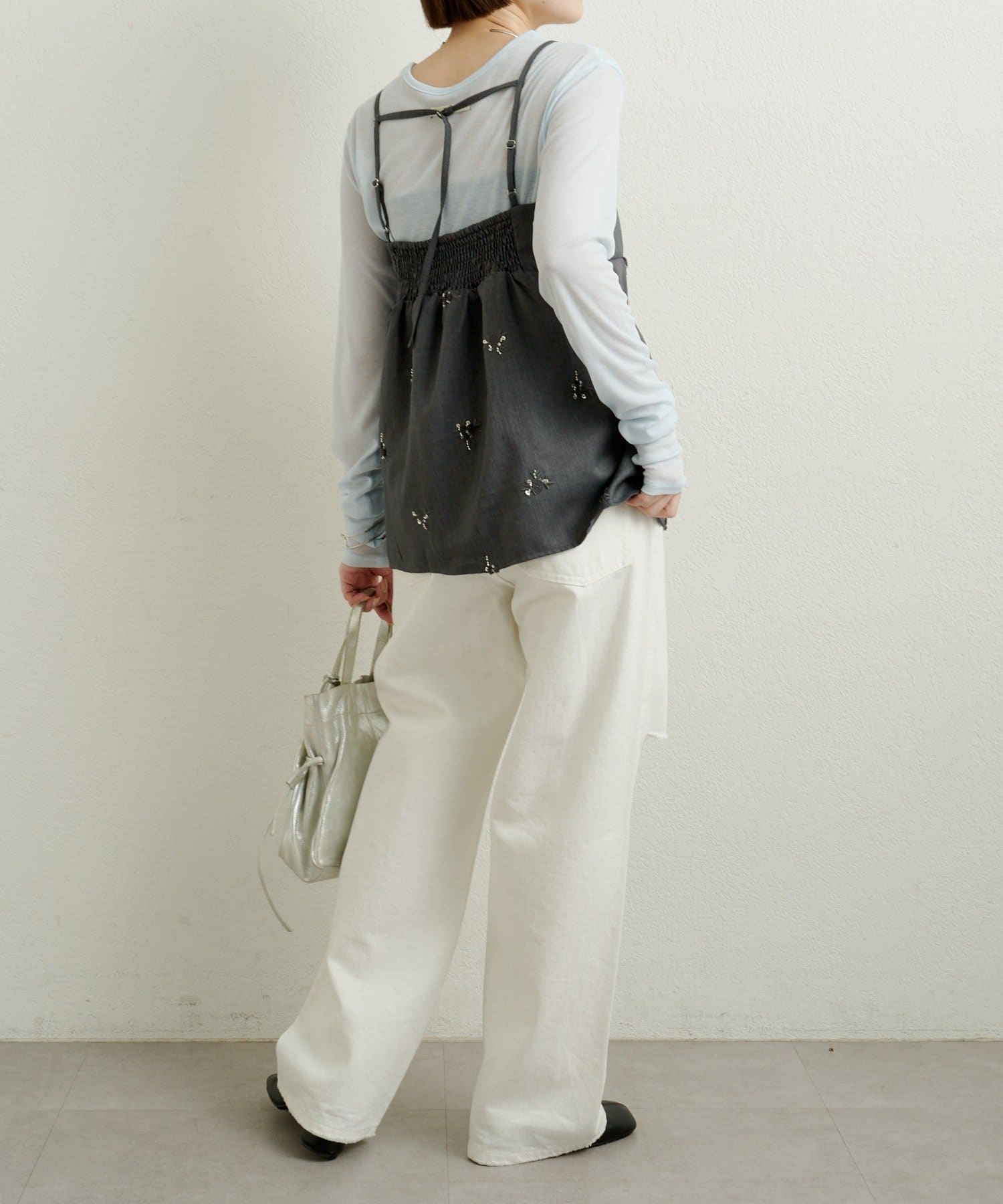 Omekashi(オメカシ) 【新色追加/グリーン・ブルー・オレンジ】【9色展開】NUDEDシアーリブフライスプルオーバー