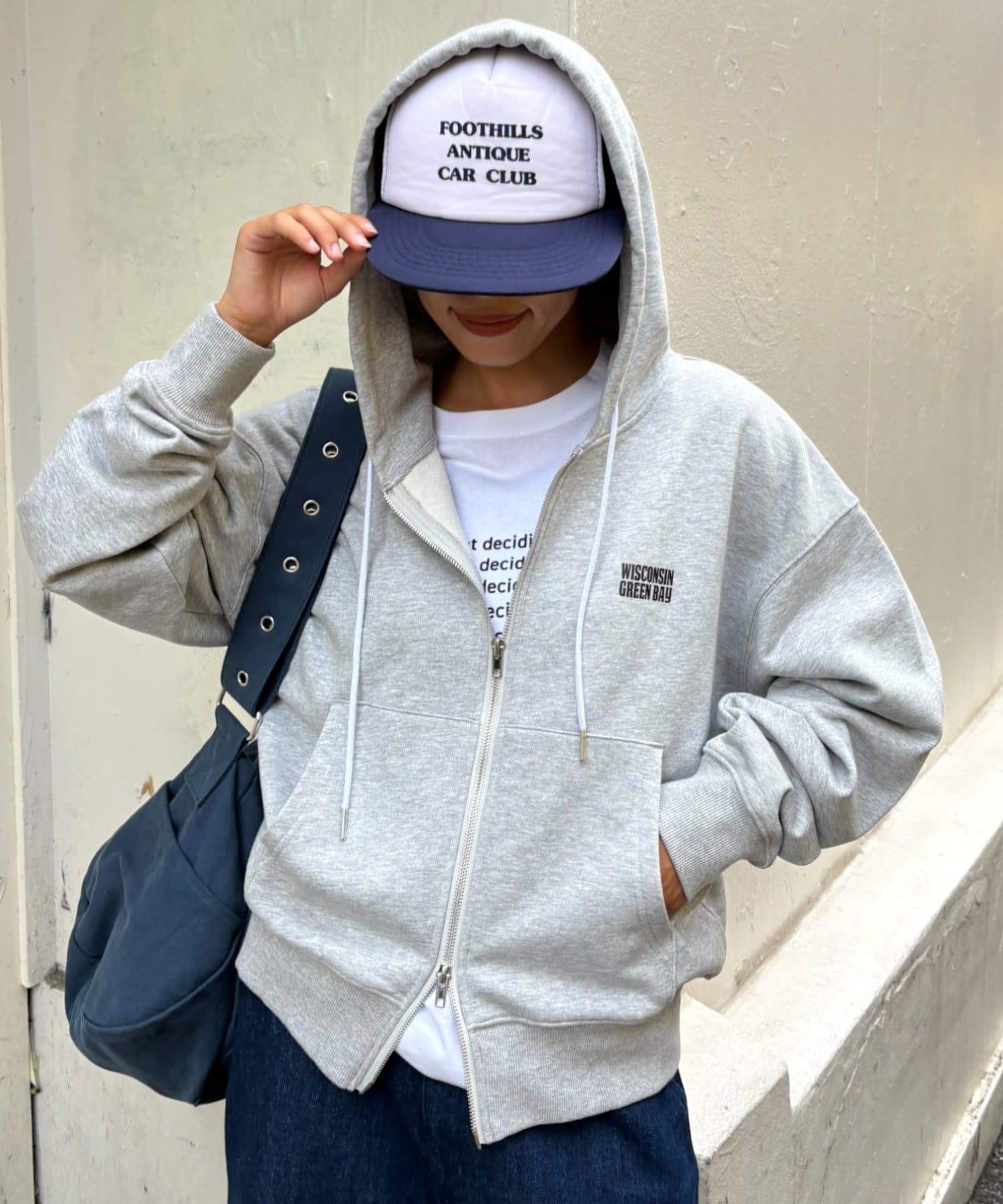 CIAOPANIC TYPY(チャオパニックティピー) 【UNISEX】アシッドウォッシュ加工ロゴジップパーカー