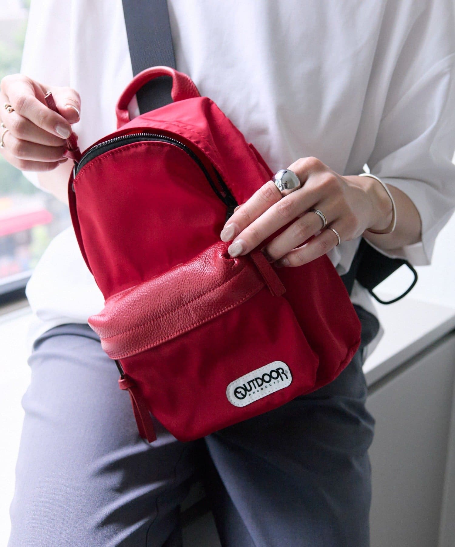 ear PAPILLONNER(イア パピヨネ) 【OUTDOOR PRODUCTS（アウトドアプロダクツ）】別注リュック型ショルダーバッグ