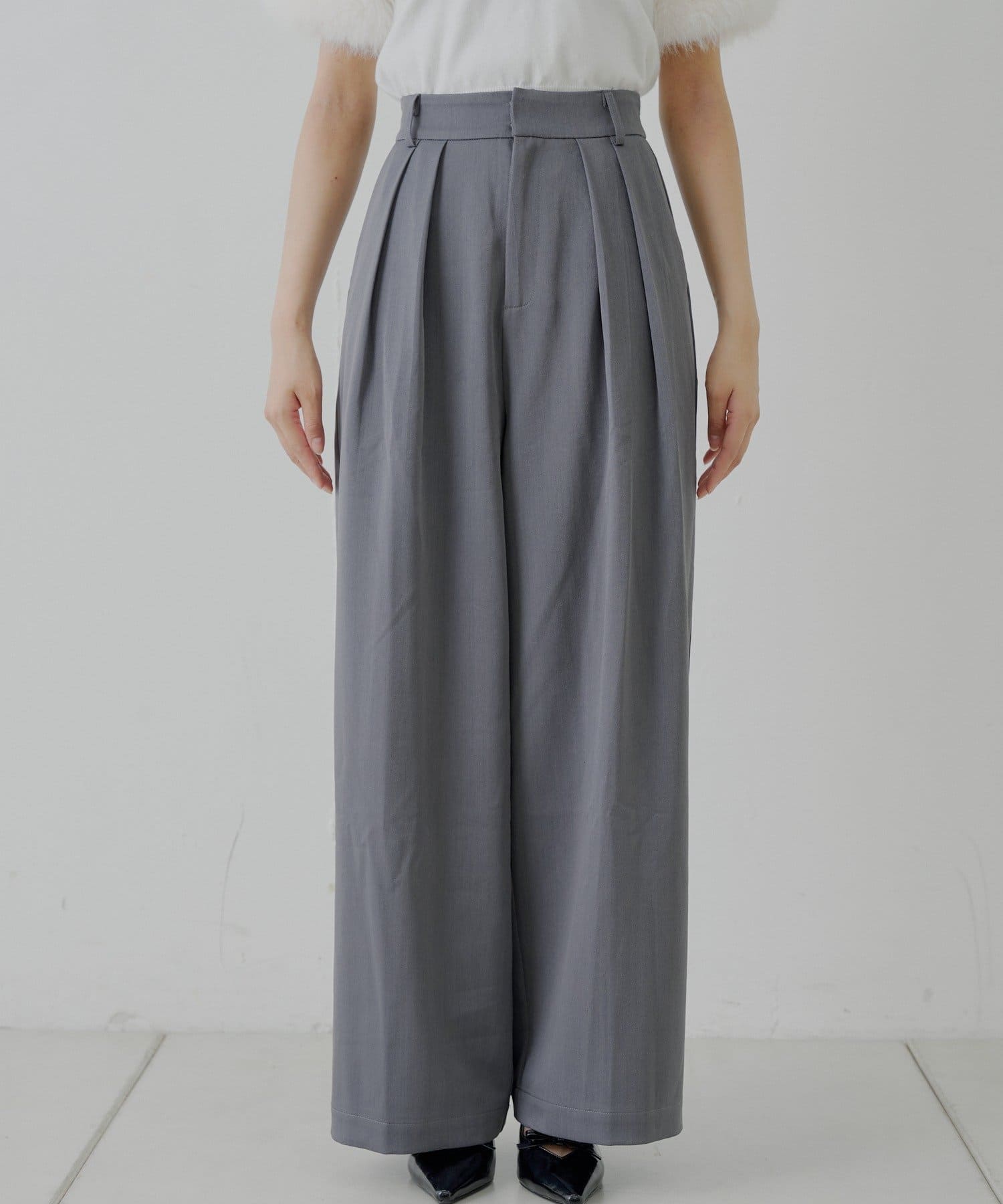 Chico(チコ) 【SALON by Chico】 BIGリボンスラックスロングパンツ