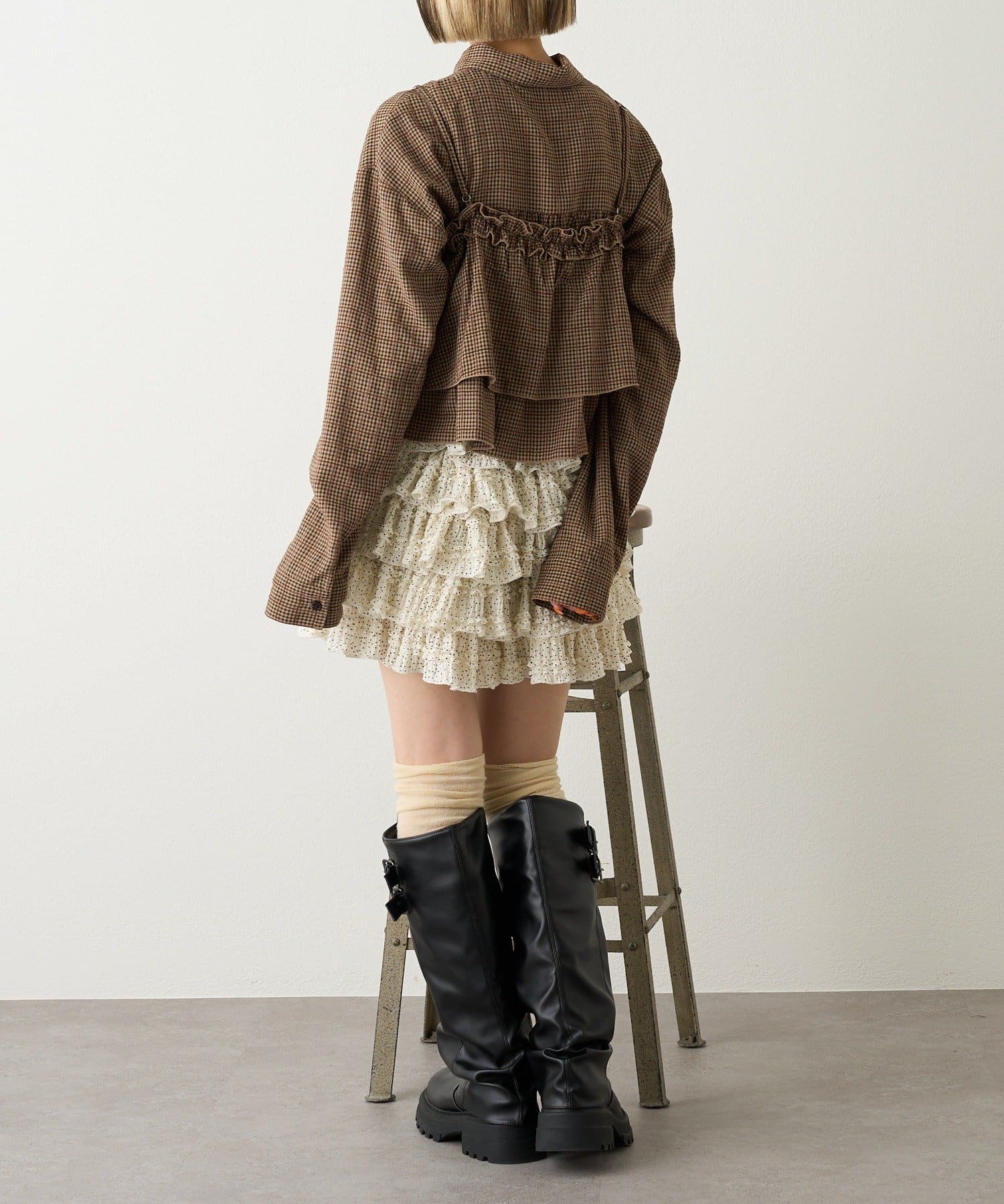 w closet(ダブルクローゼット) 【25AW】ベルト付カバーロングブーツ