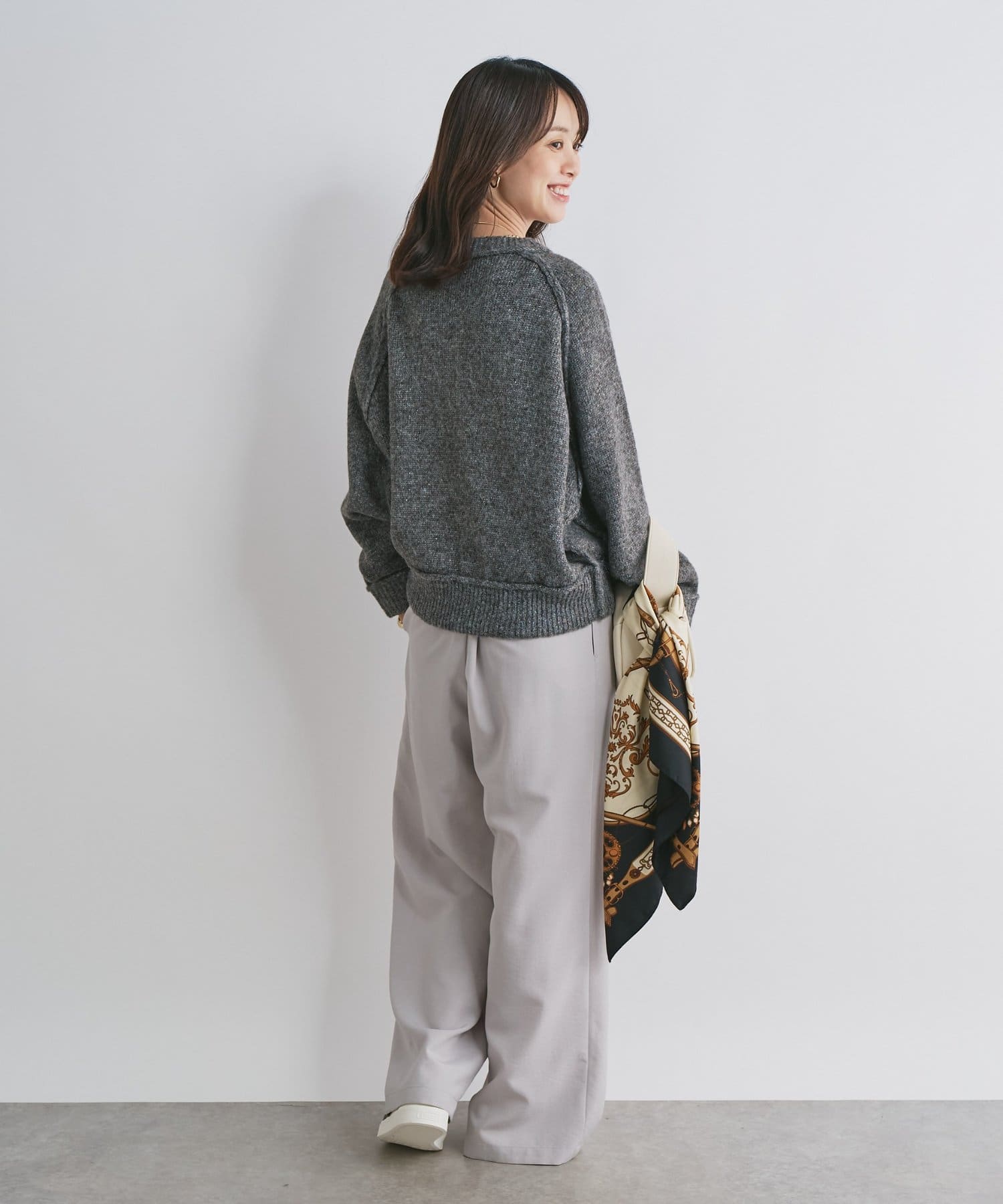 un dix cors(アンディコール) 《着るだけでこなれ感◎》ラメリリヤーンラグランニット