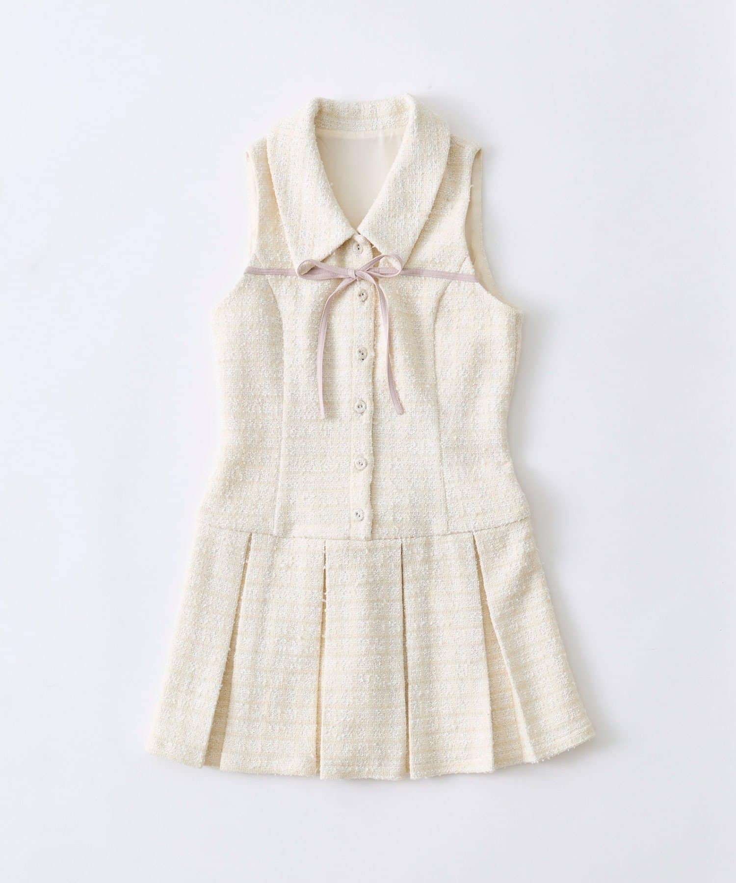 完売カラー再販売】YUI企画 ノースリーブシャツミニワンピース