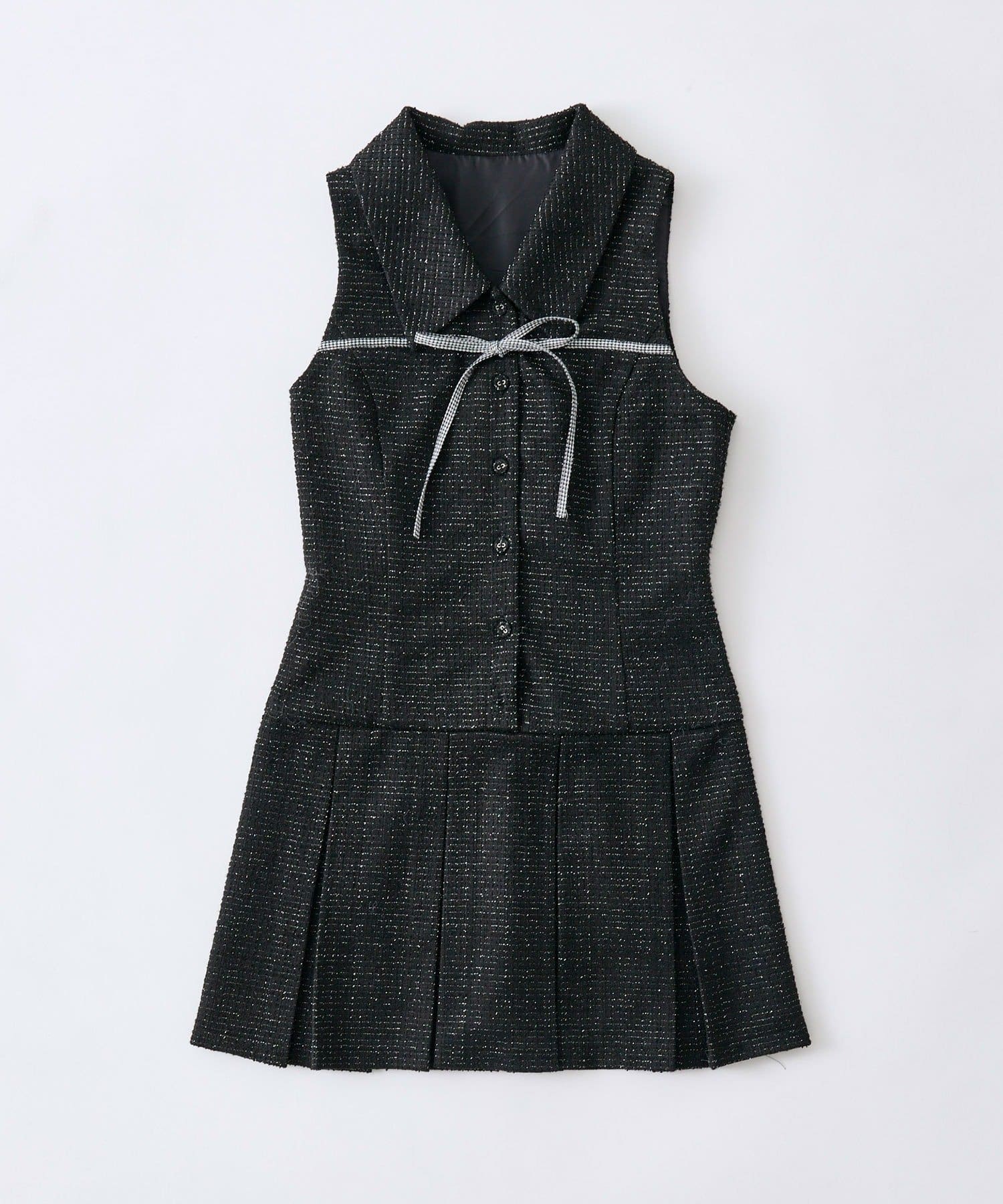 OLIVE des OLIVE yui ノースリーブシャツミニワンピース 完売カラー再販売】YUI企画 ノースリーブシャツミニワンピース