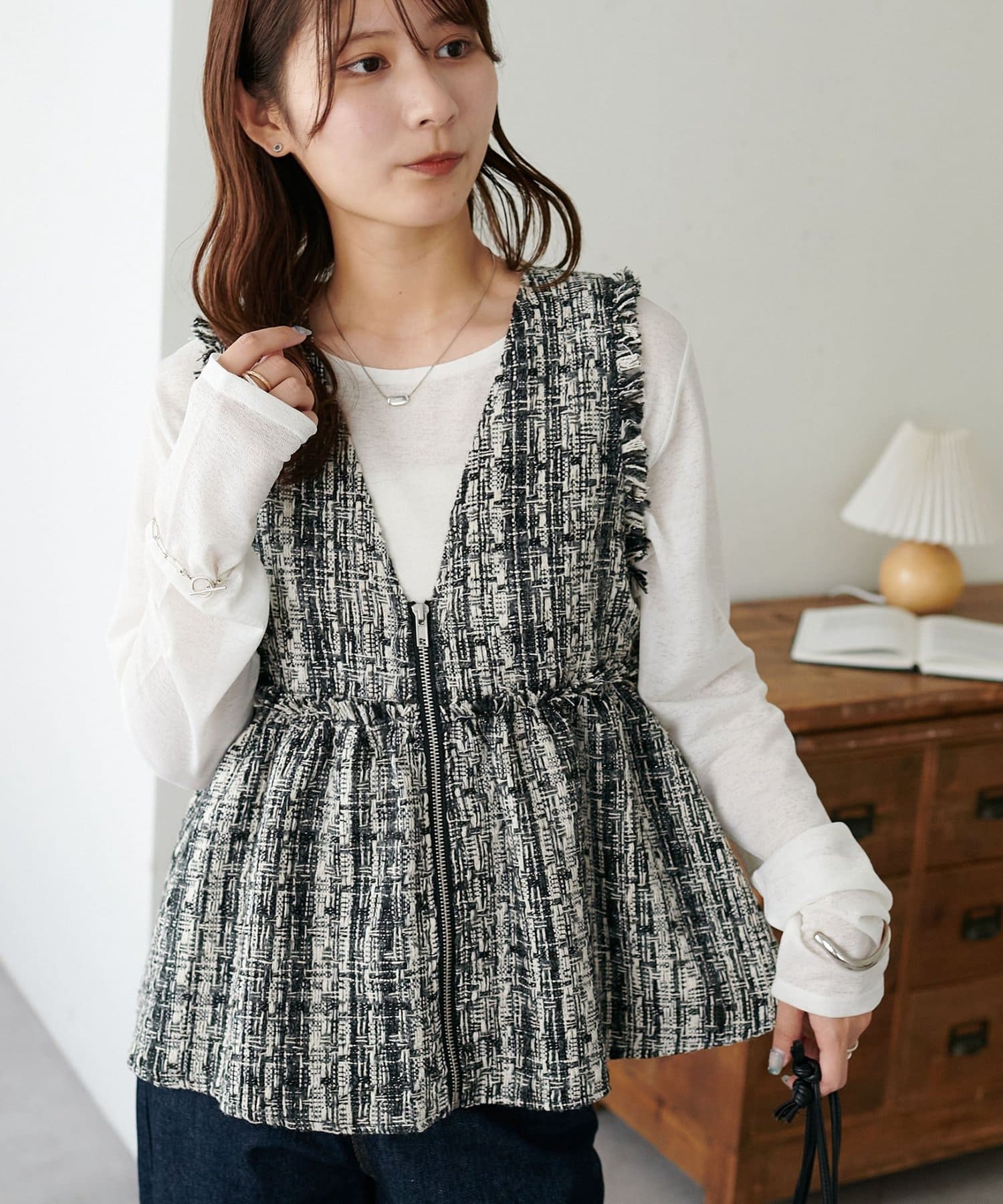 WEB限定】ペプラムZIPベスト | DISCOAT(ディスコート)レディース | PAL