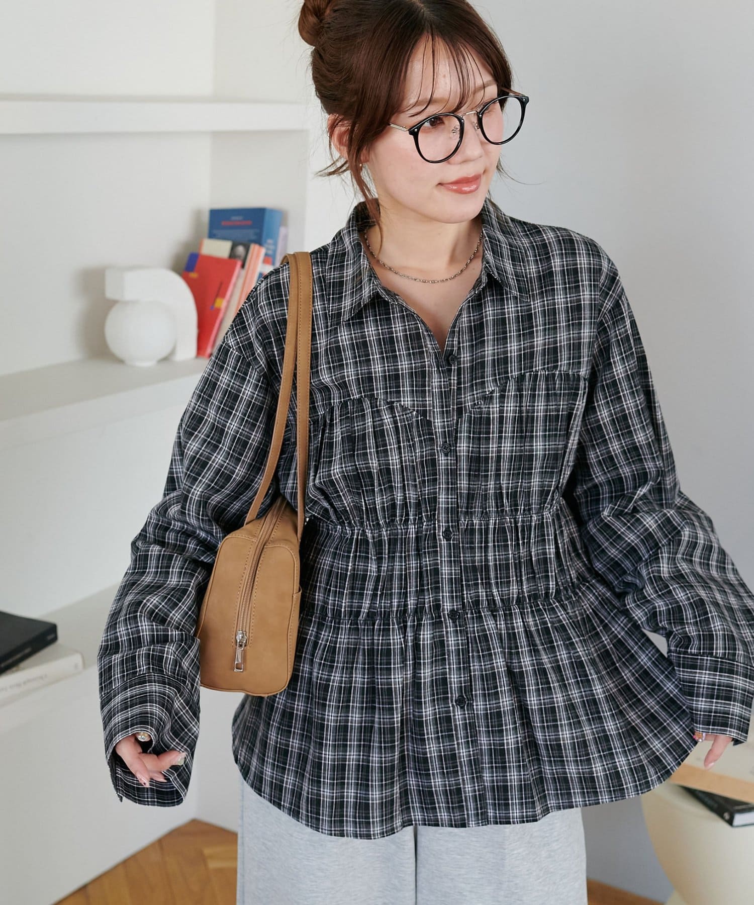 【新品】シールームリン♡チェックシャツ WEB限定】シャーリングチェックシャツ | DISCOAT(ディスコート