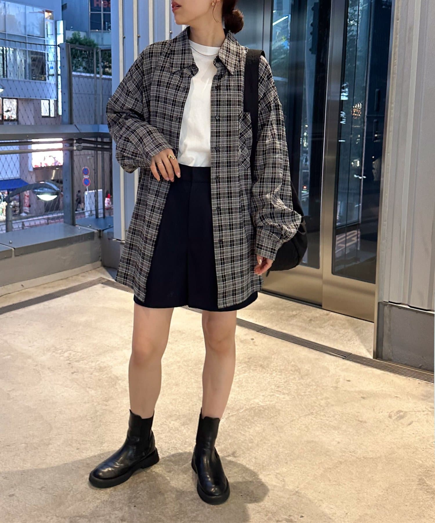 DISCOAT(ディスコート) 【羽織りでもインナー使いにも◎】チェックビッグシャツ《WEB限定》