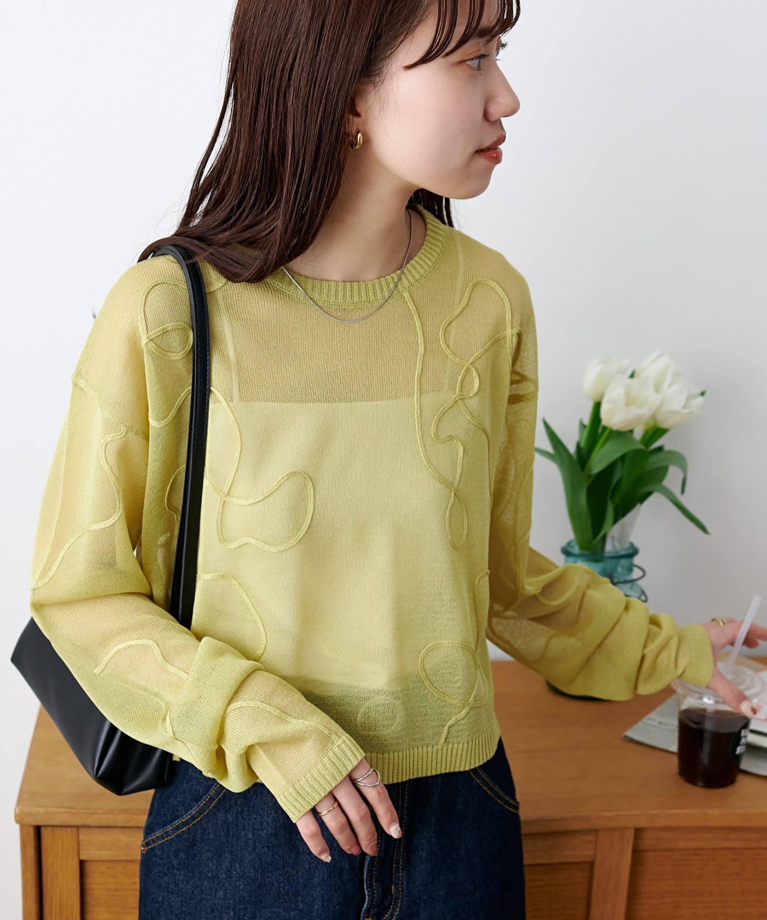 DISCOAT(ディスコート) 【WEB限定】線柄プルオーバー